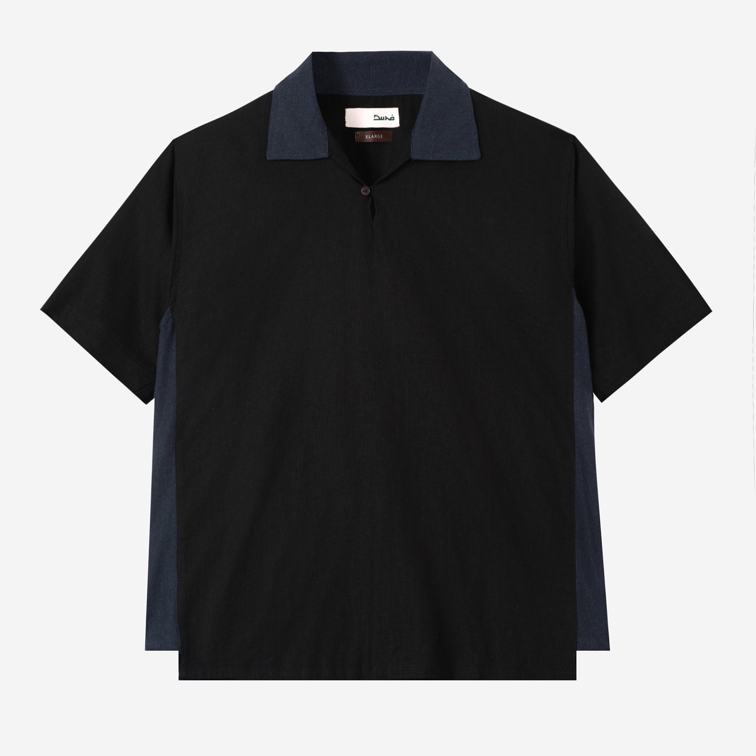 FACTORY SALE - Dhia Pull-Over Shirt Short Sleeve - Black Night
