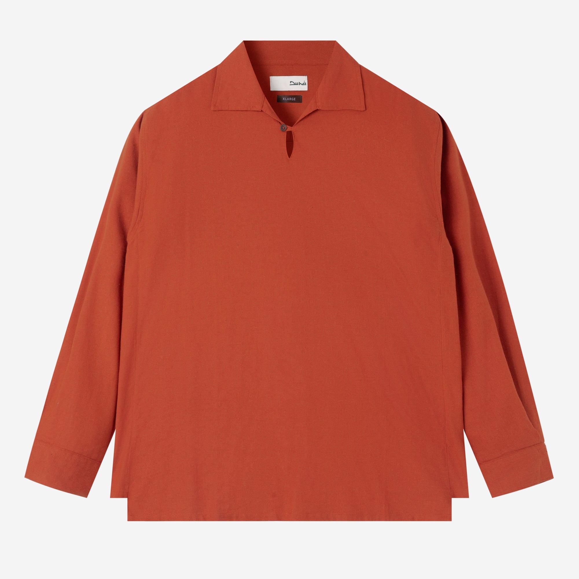 FACTORY SALE - Dhia Pull-Over Shirt Long Sleeve - Terracotta