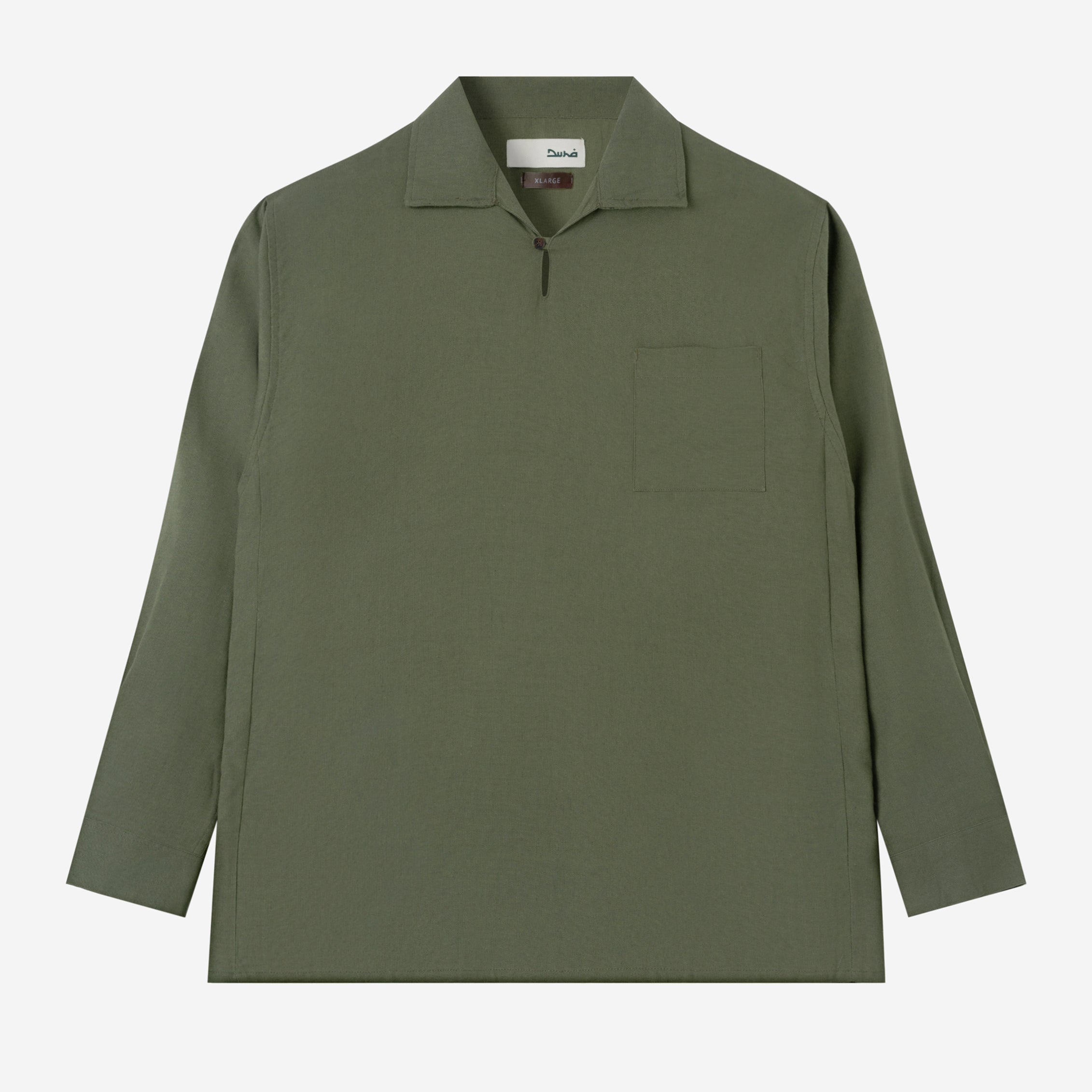 FACTORY SALE - Dhia Pull-Over Shirt Long Sleeve - Olive