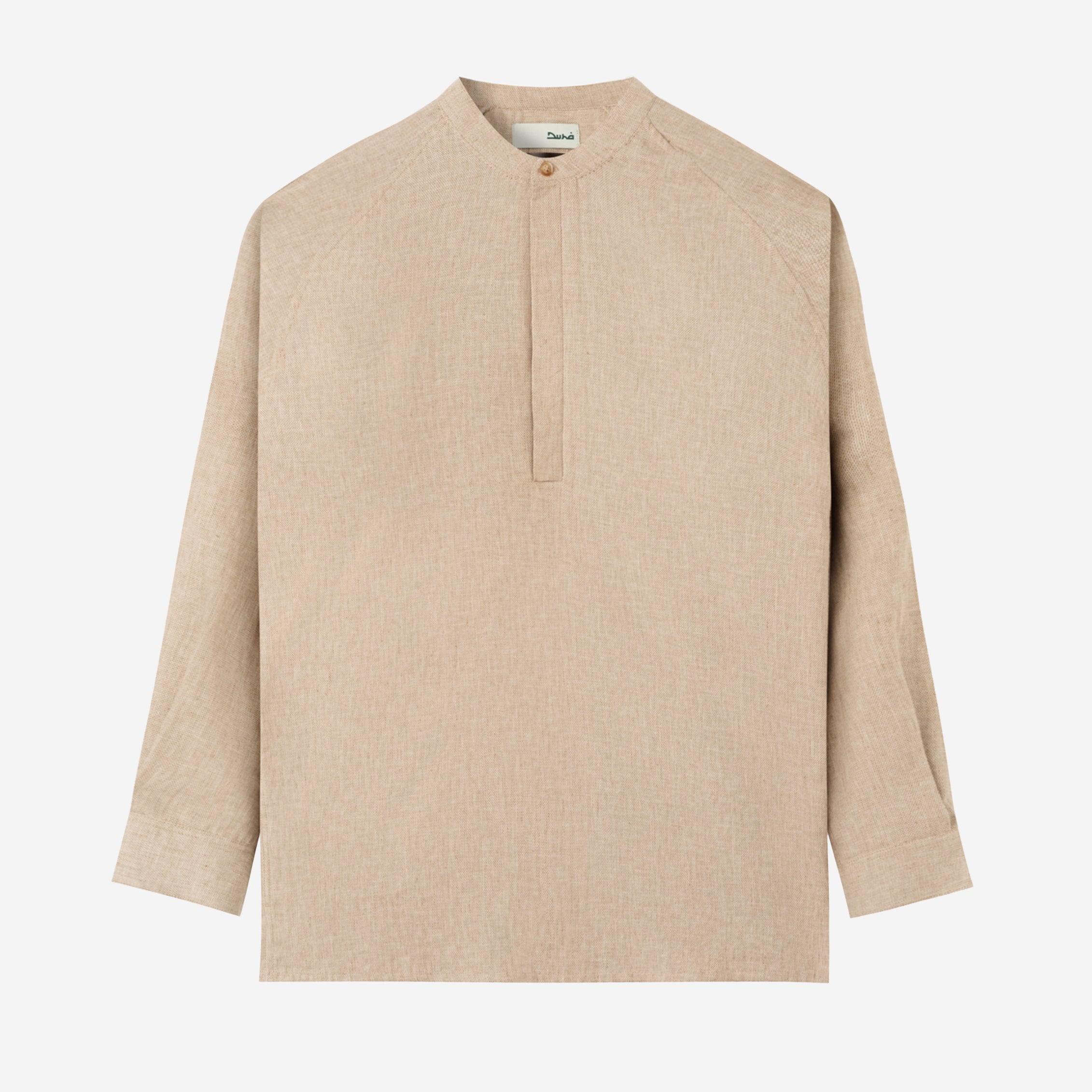 FACTORY SALE - Iyaad Pull-Over Shirt Long Sleeve - Khaki