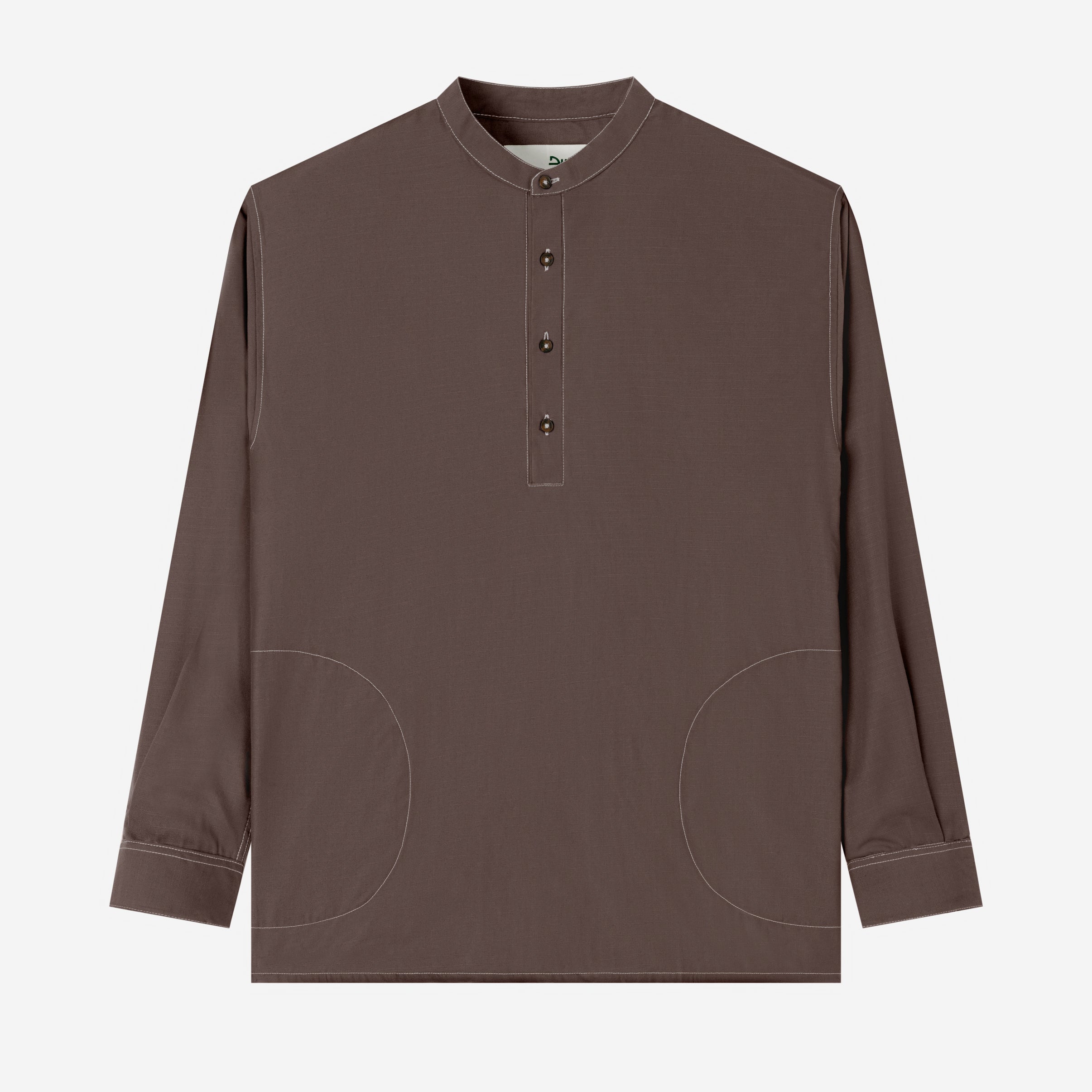 FACTORY SALE - Zahr Shirt Long Sleeve - Warm Grey