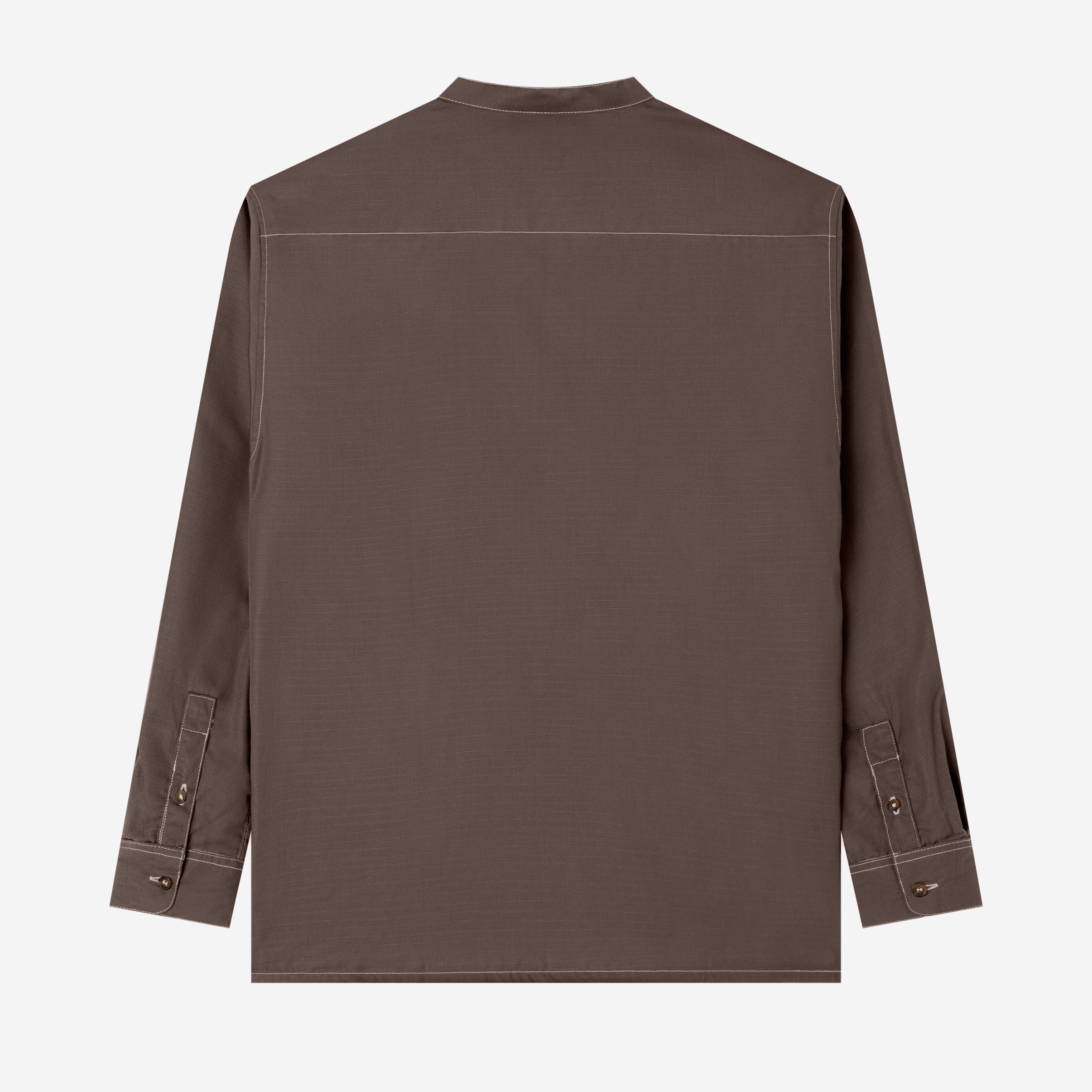 FACTORY SALE - Zahr Shirt Long Sleeve - Warm Grey