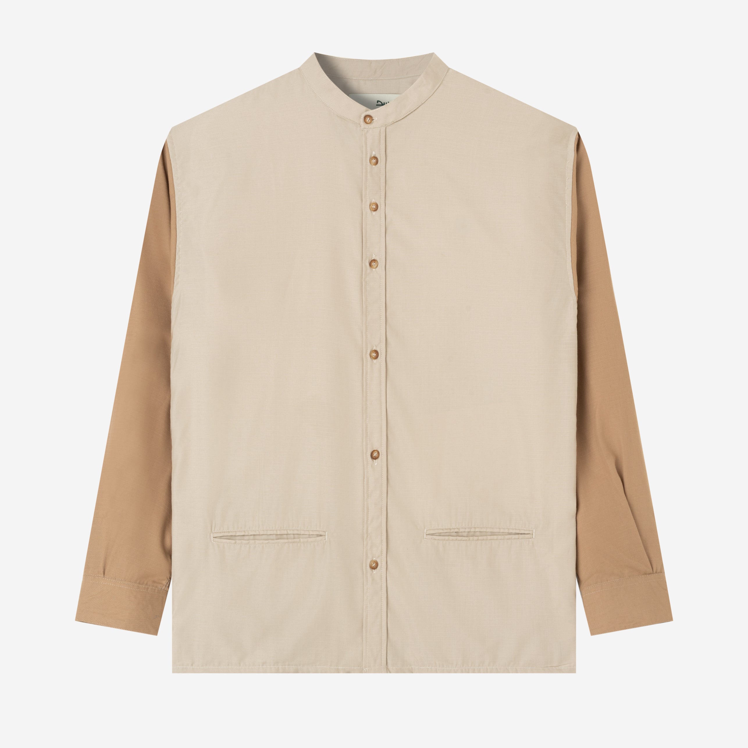 Hisham Shirt Long Sleeve - Khaki Light Brown