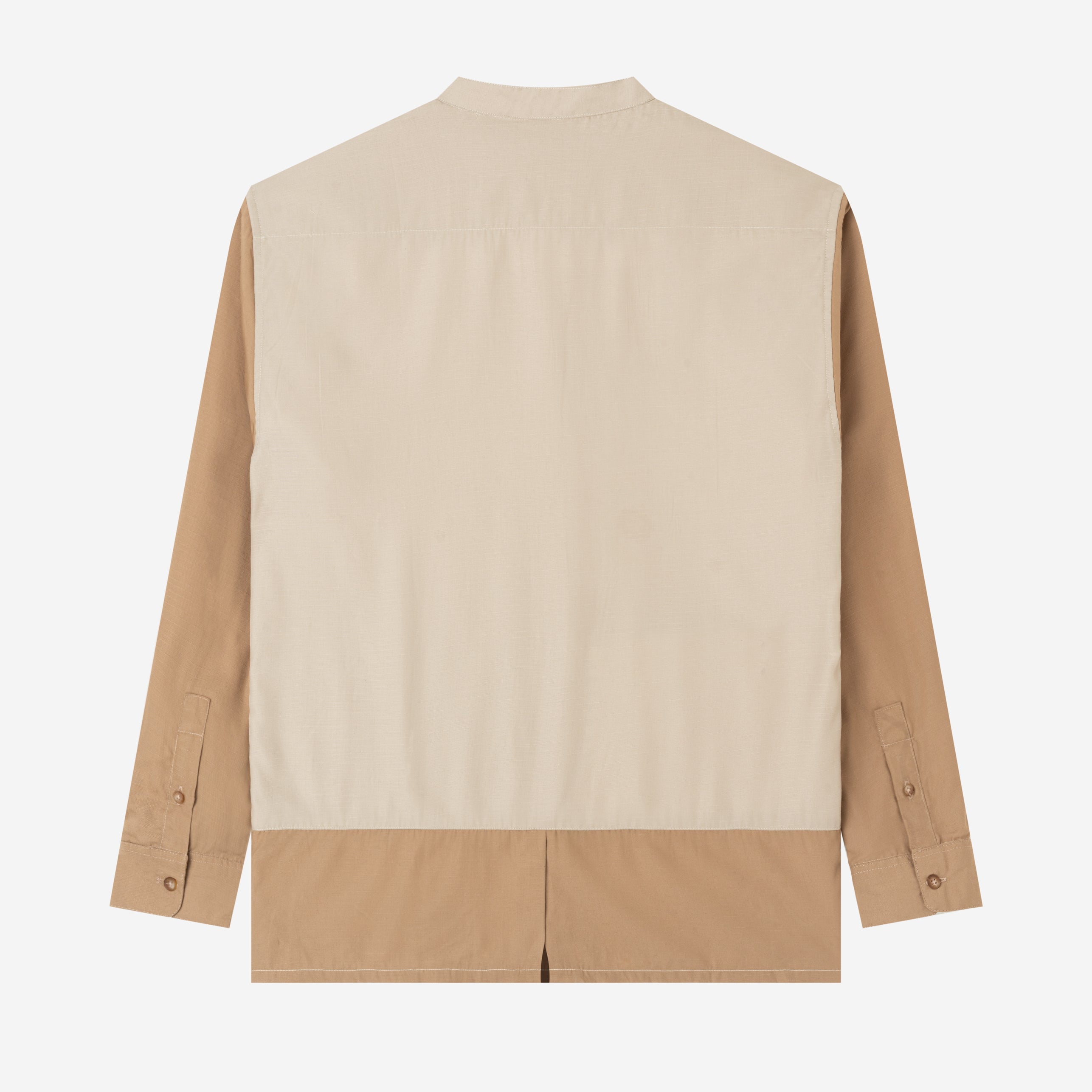 Hisham Shirt Long Sleeve - Khaki Light Brown
