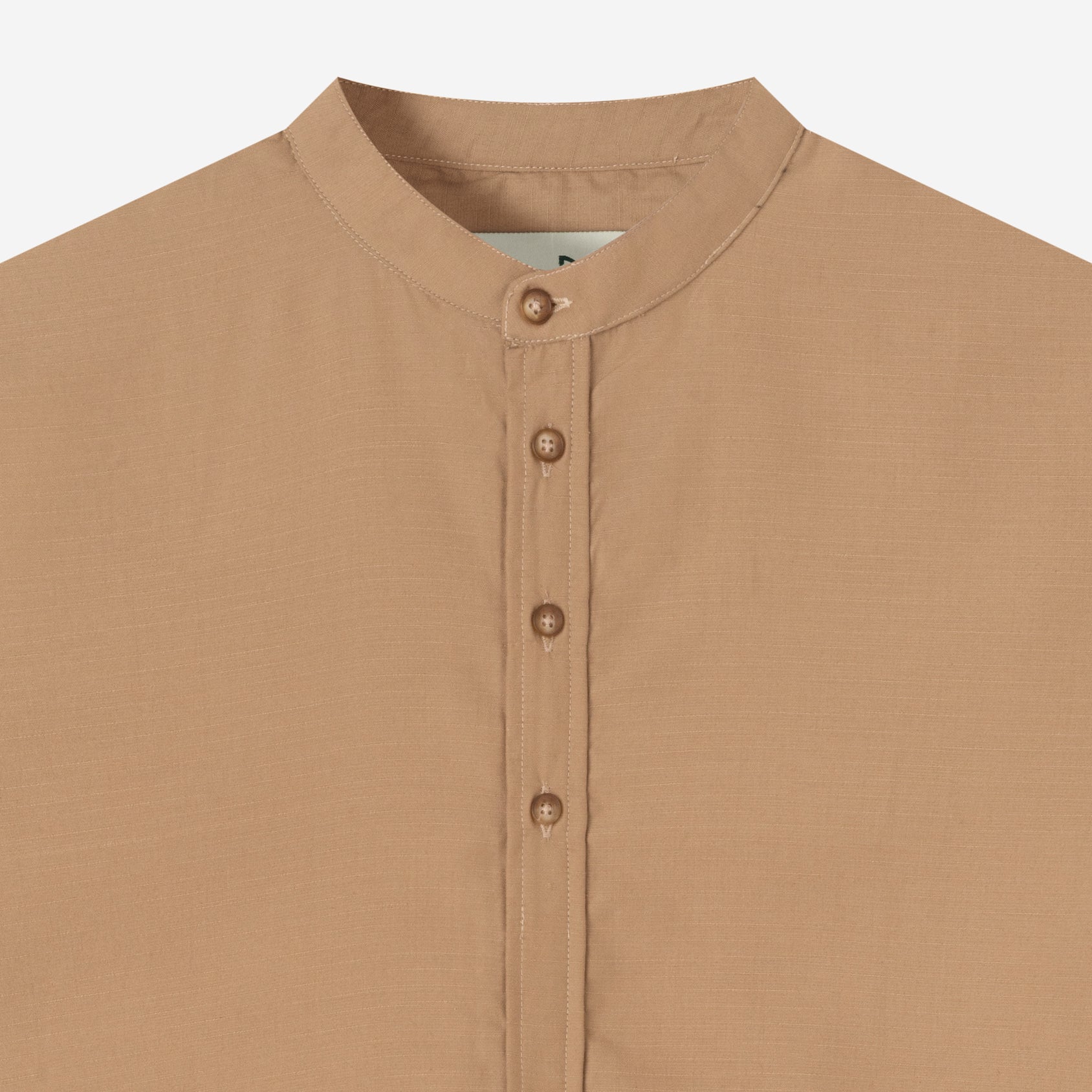 Hisham Shirt Short Sleeve - Khaki Light Brown