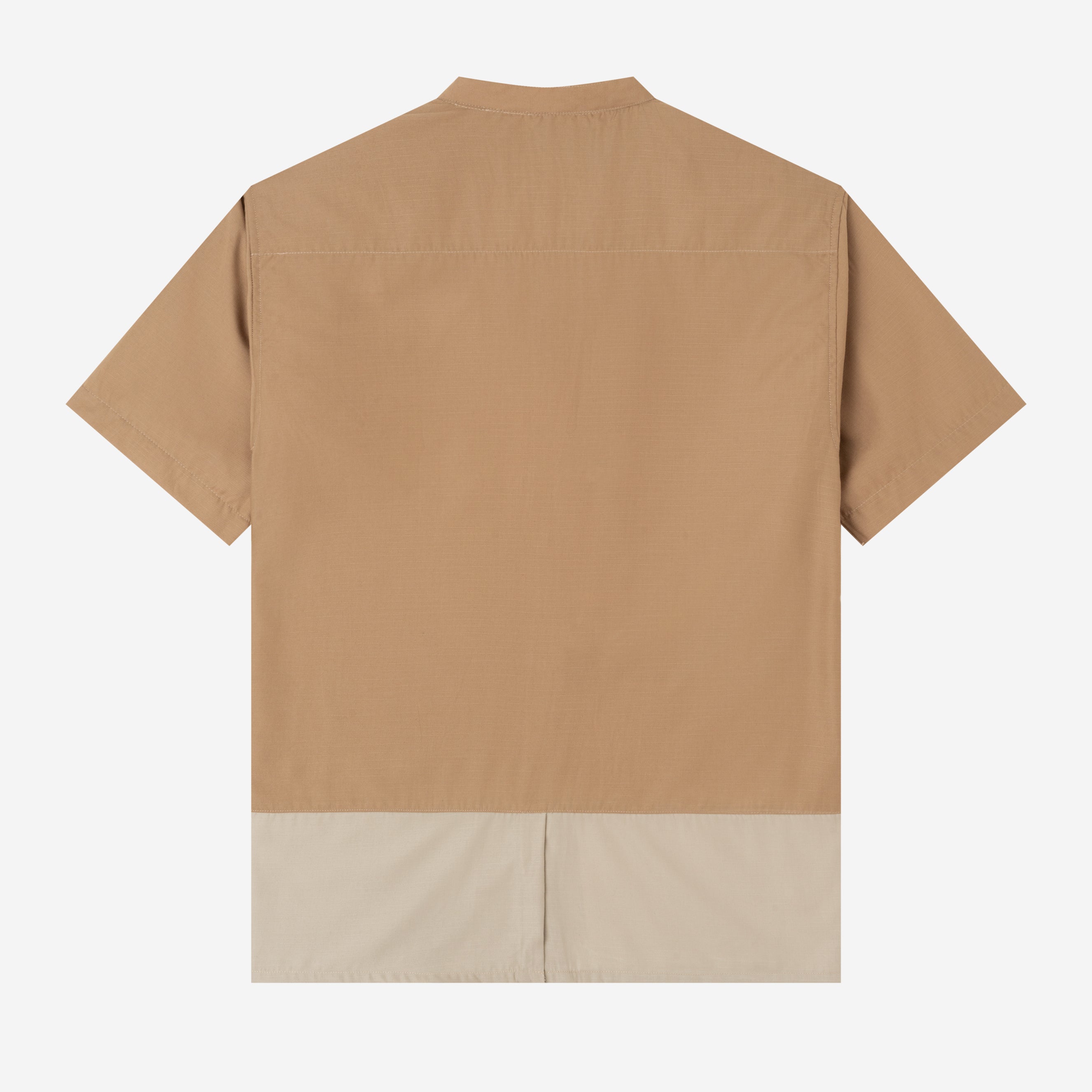 Hisham Shirt Short Sleeve - Khaki Light Brown