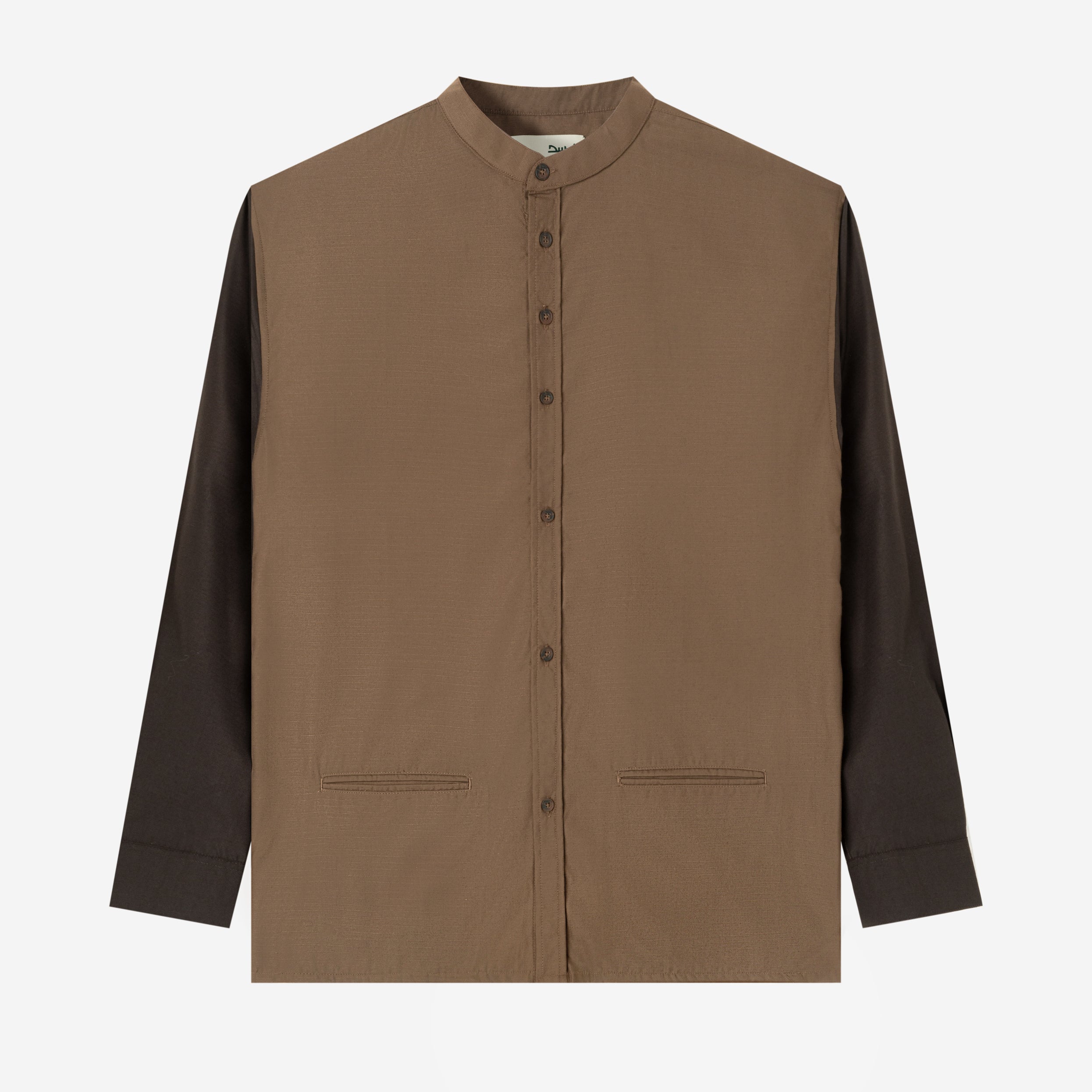 Hisham Shirt Long Sleeve - Brown Charcoal