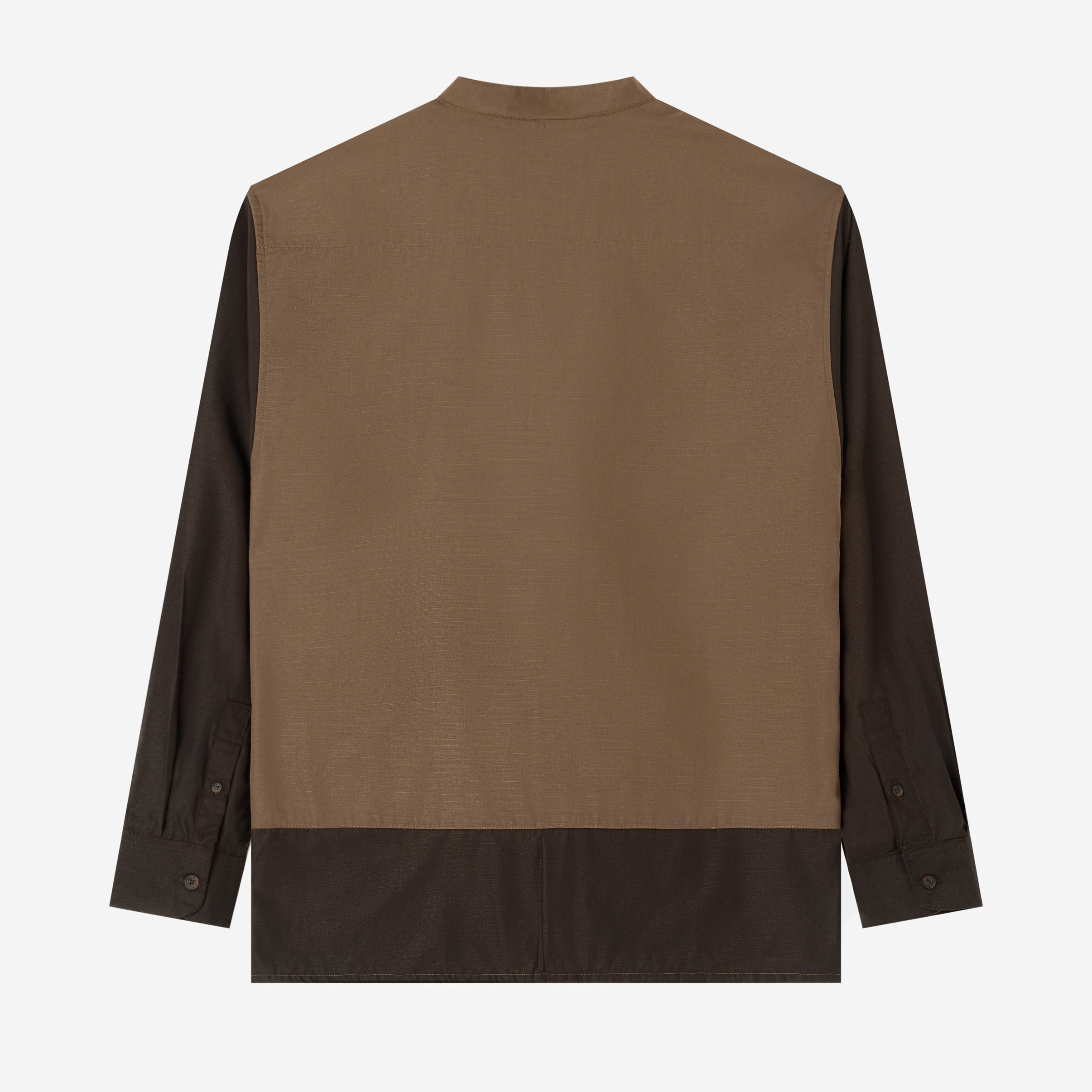 Hisham Shirt Long Sleeve - Brown Charcoal