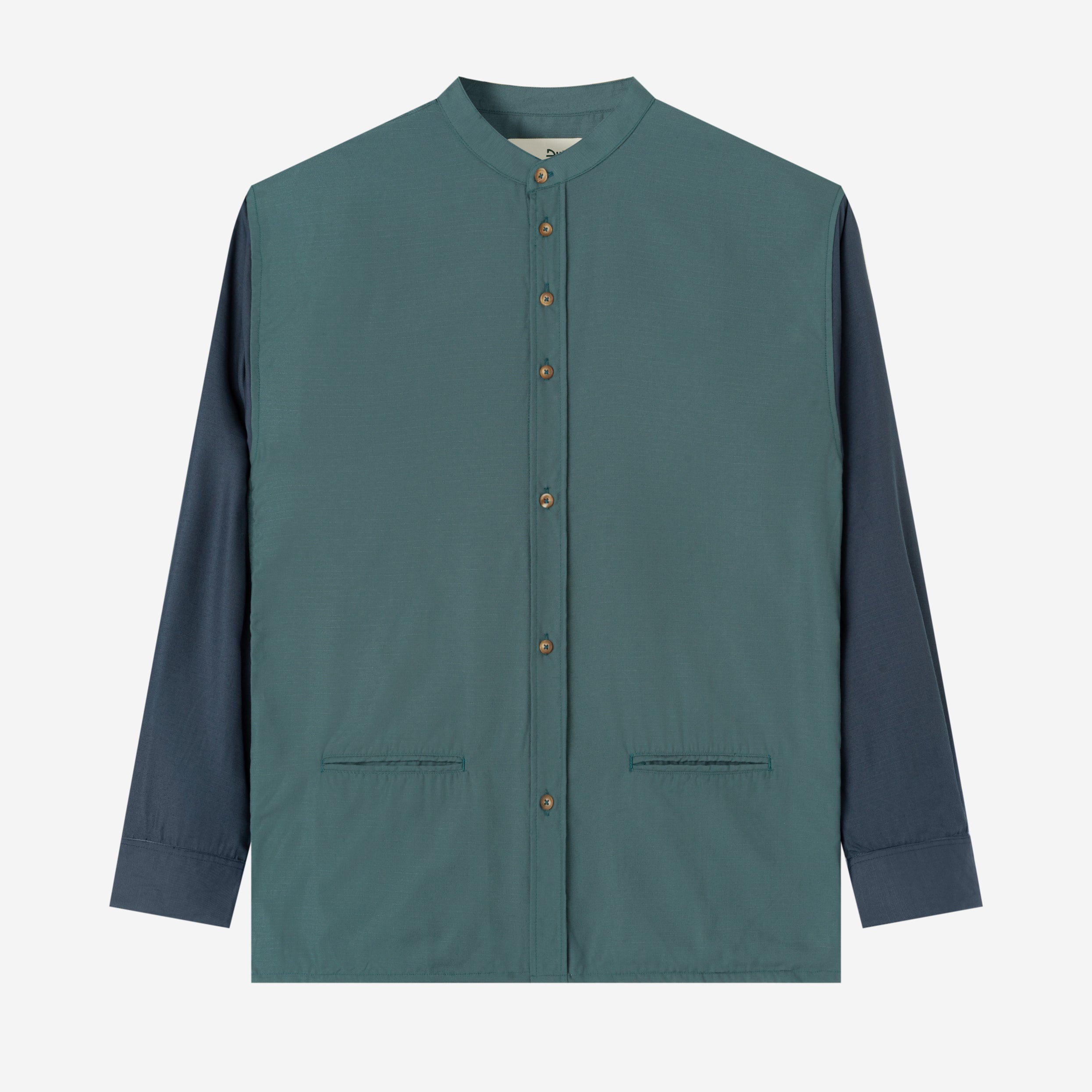 Hisham Shirt Long Sleeve - Emerald Navy