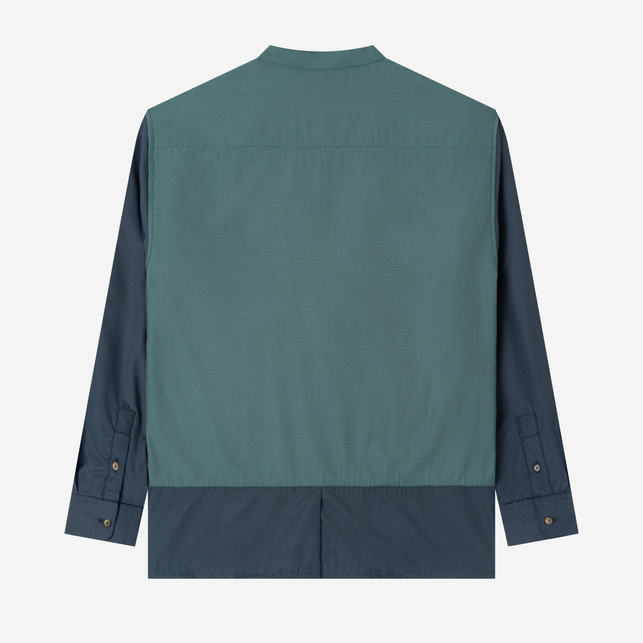 Hisham Shirt Long Sleeve - Emerald Navy