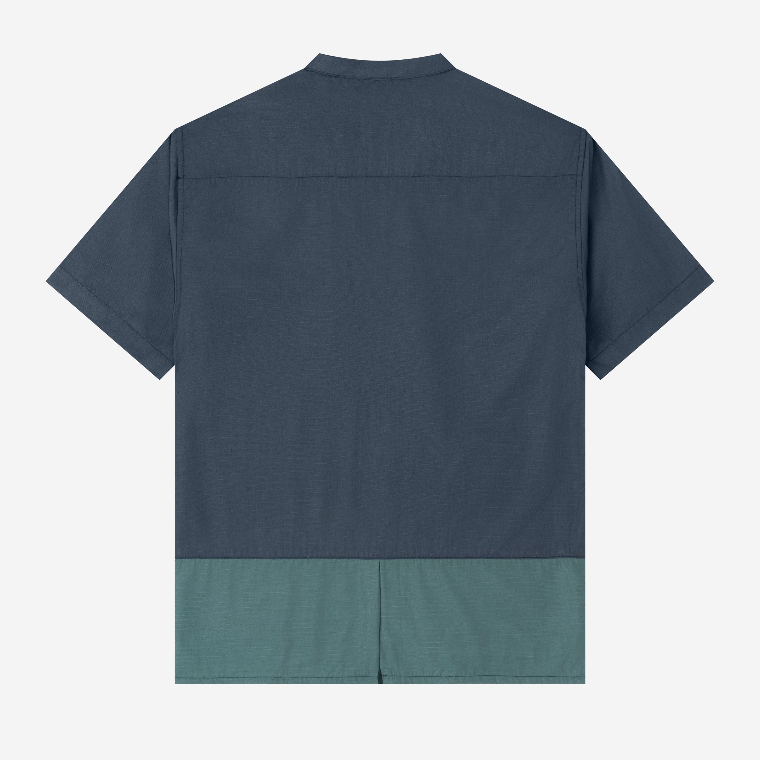 Hisham Shirt Short Sleeve - Emerald Navy