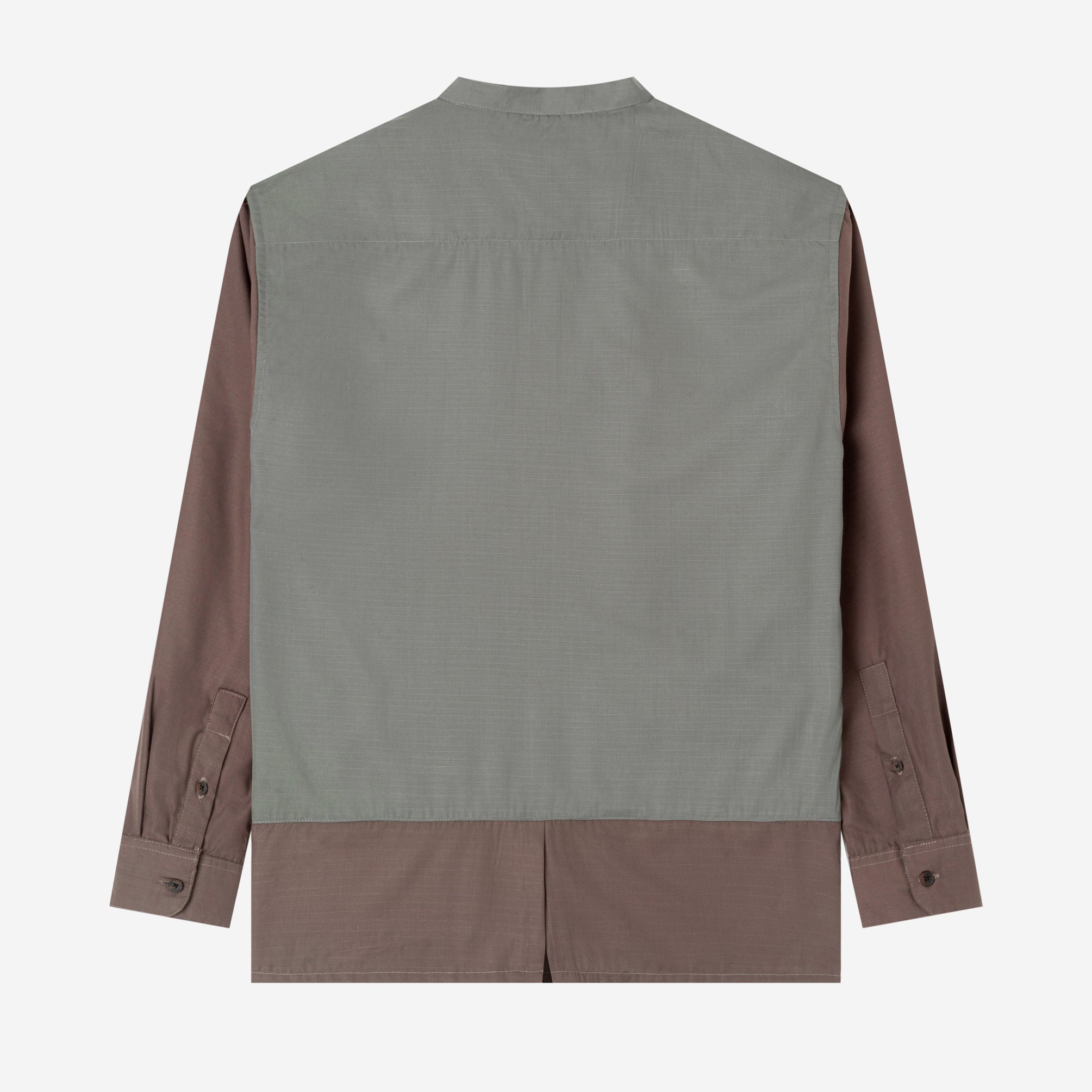 Hisham Shirt Long Sleeve - Grey Two Tone
