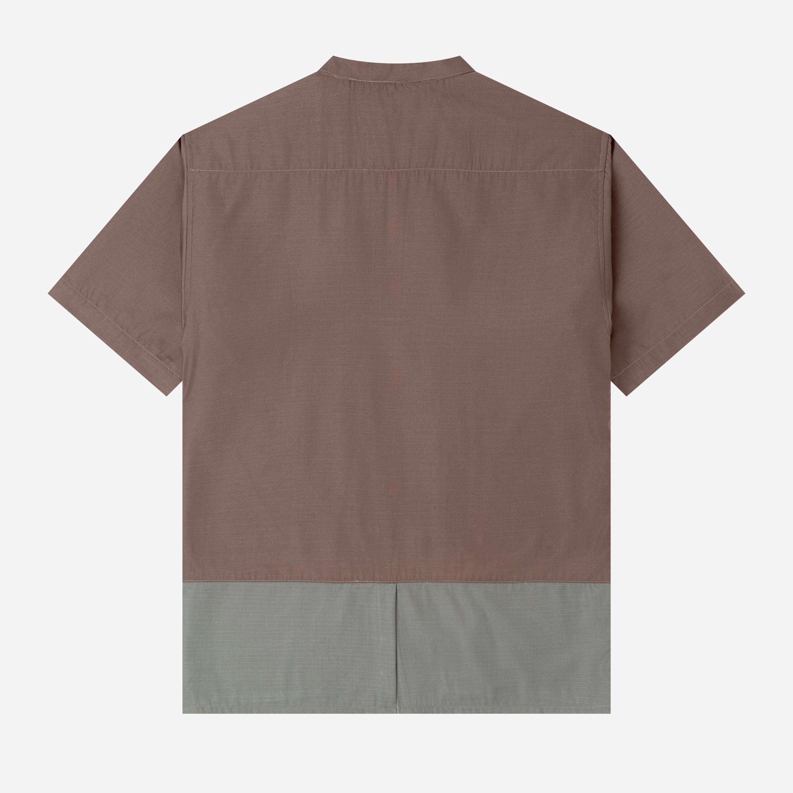 Hisham Shirt Short Sleeve - Grey Two Tone