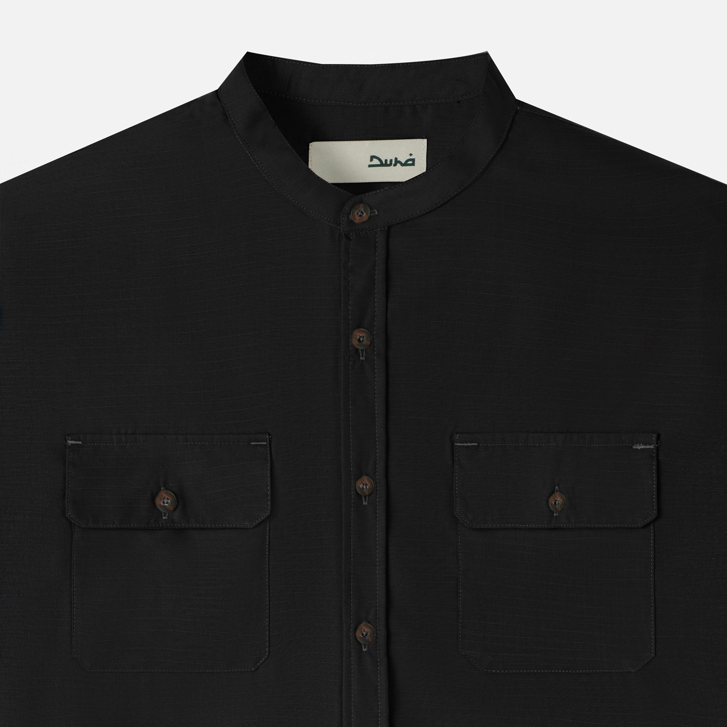 FACTORY SALE - Numair Shirt Short Sleeve - Black