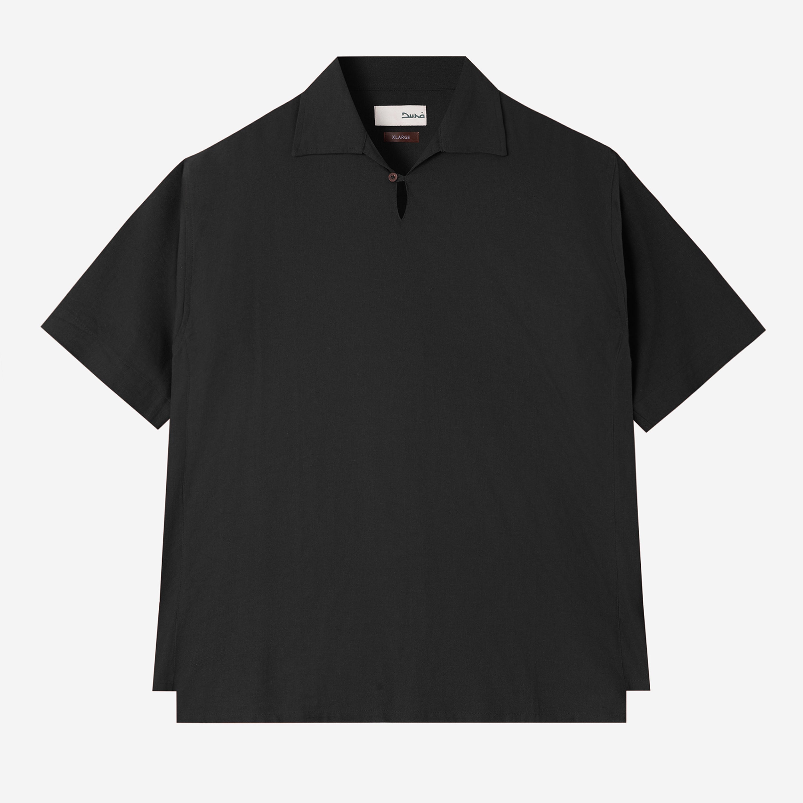 FACTORY SALE - Dhia Pull-Over Shirt Short Sleeve - Black