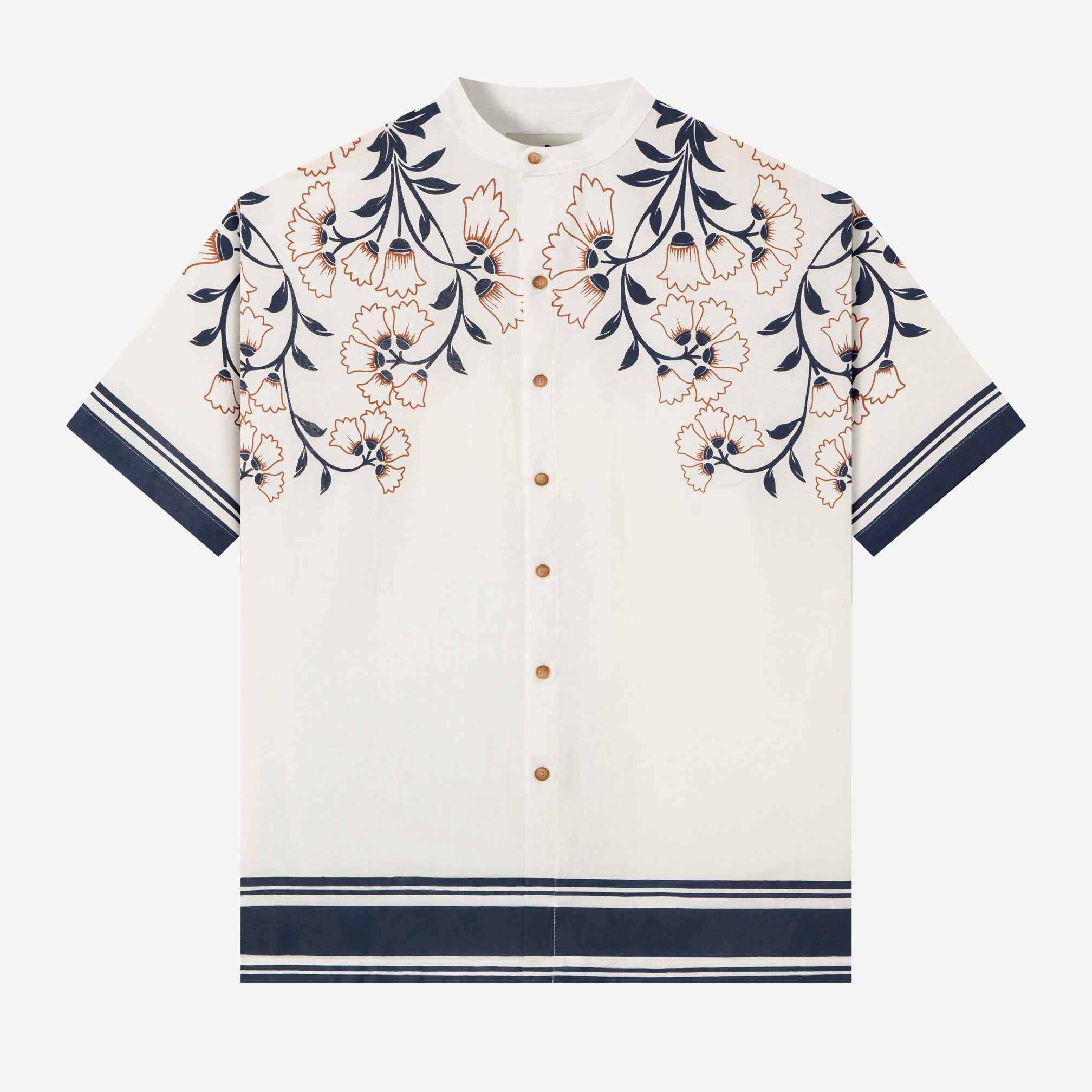 Fawz Short Sleeve Linen Shirt - Cream