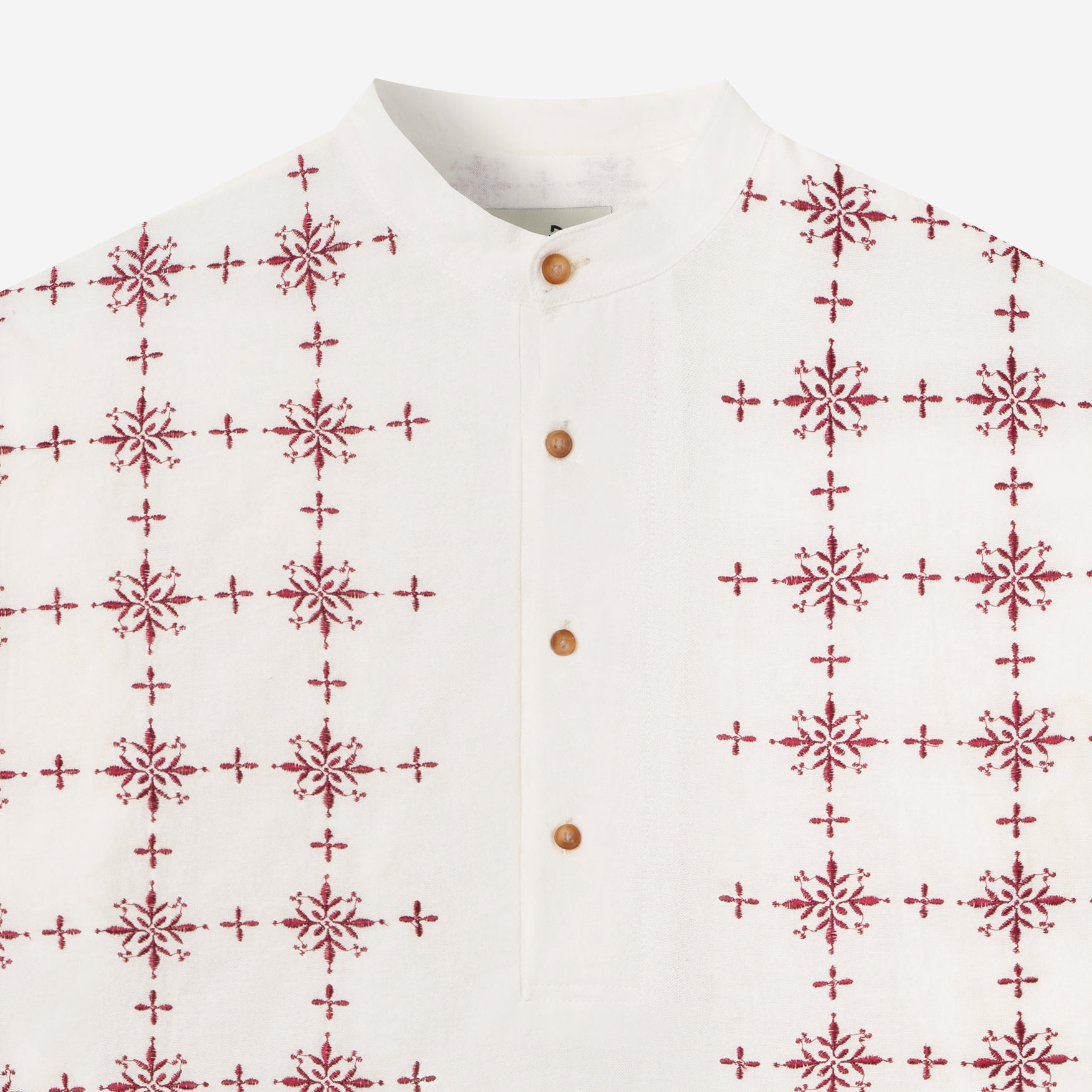 Ehab Long Sleeve Linen Shirt - Cream