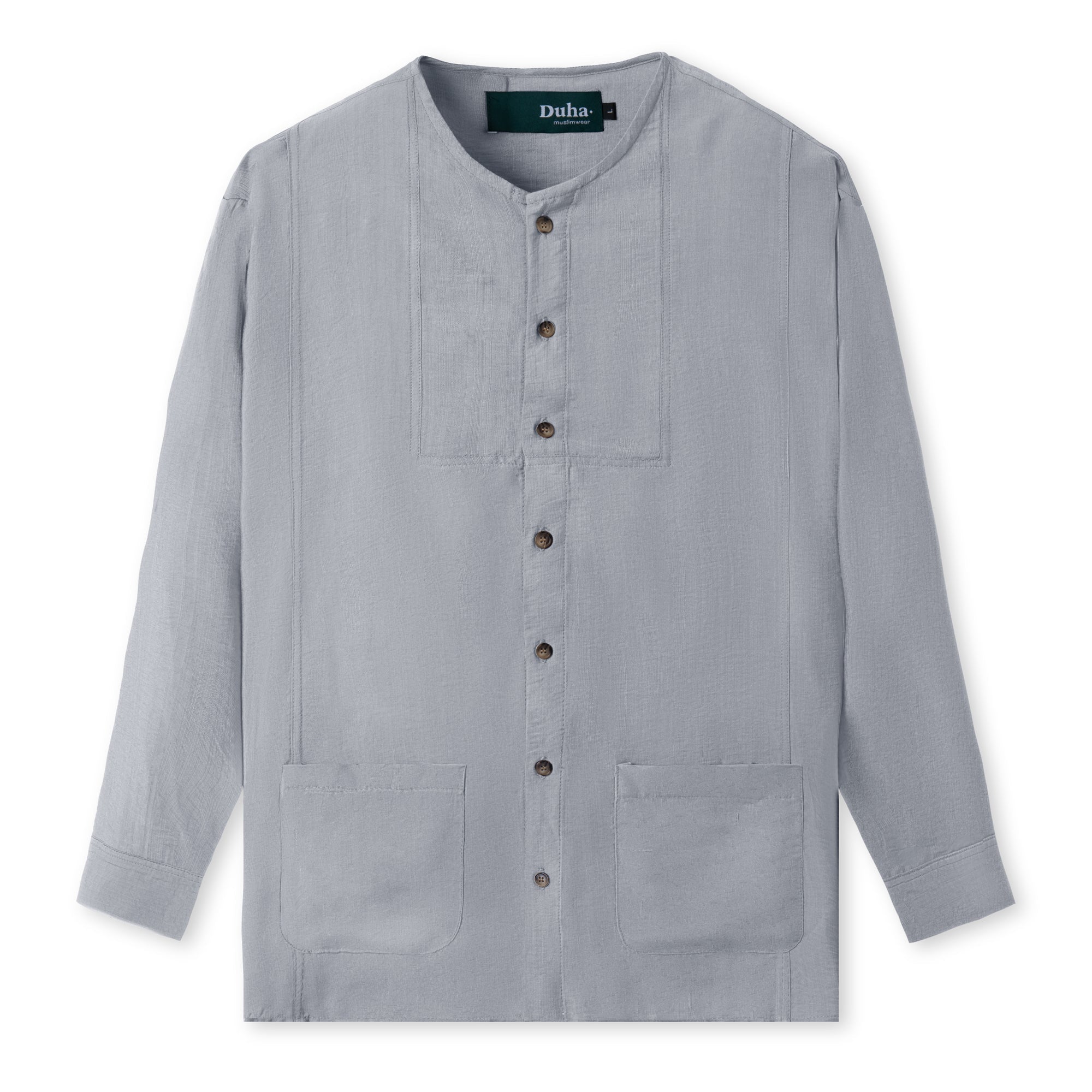 FACTORY SALE - Rayyan Linen Shirt - Grey