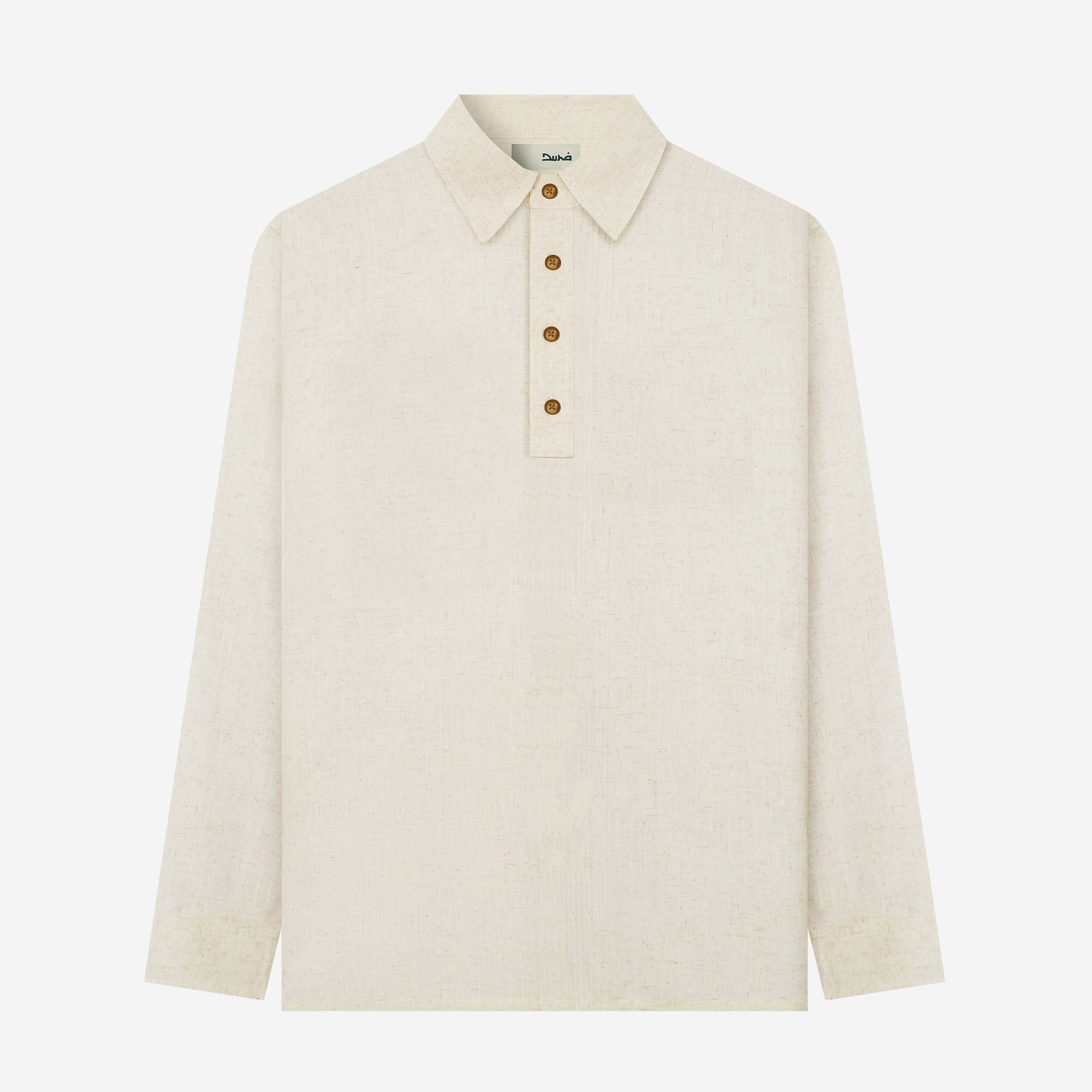 Qawi Long Sleeve Linen Shirt - Sand