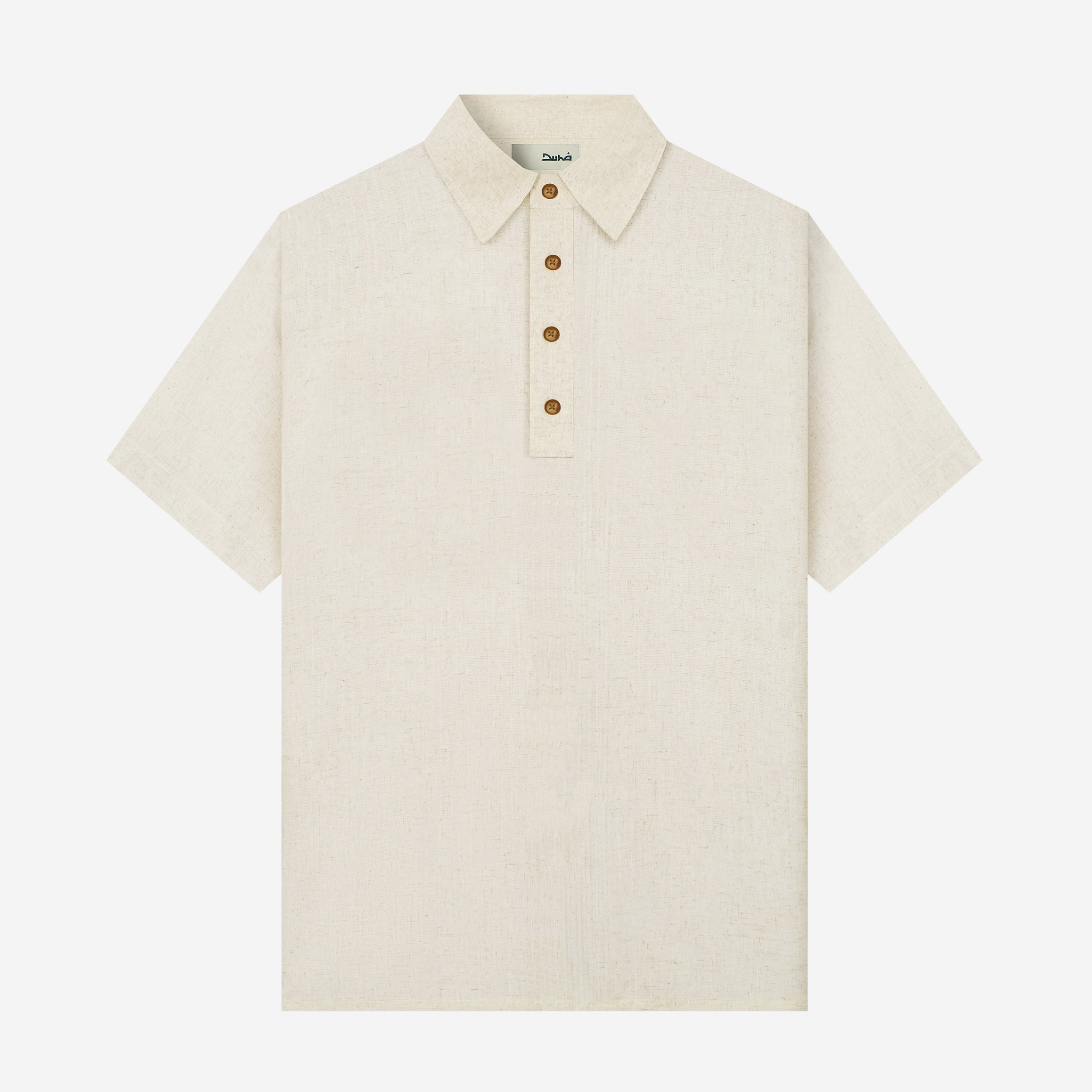 Qawi Short Sleeve Linen Shirt - Sand