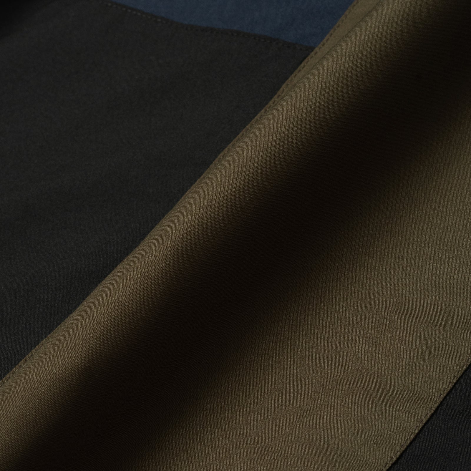 Ward Patchwork Shirt Long Sleeve - Siraj Olive