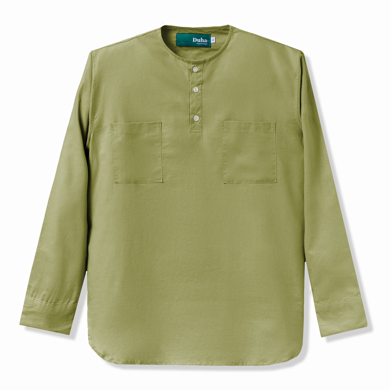 Shahzain Two Pocket Long Sleeve Shirt Lite Green