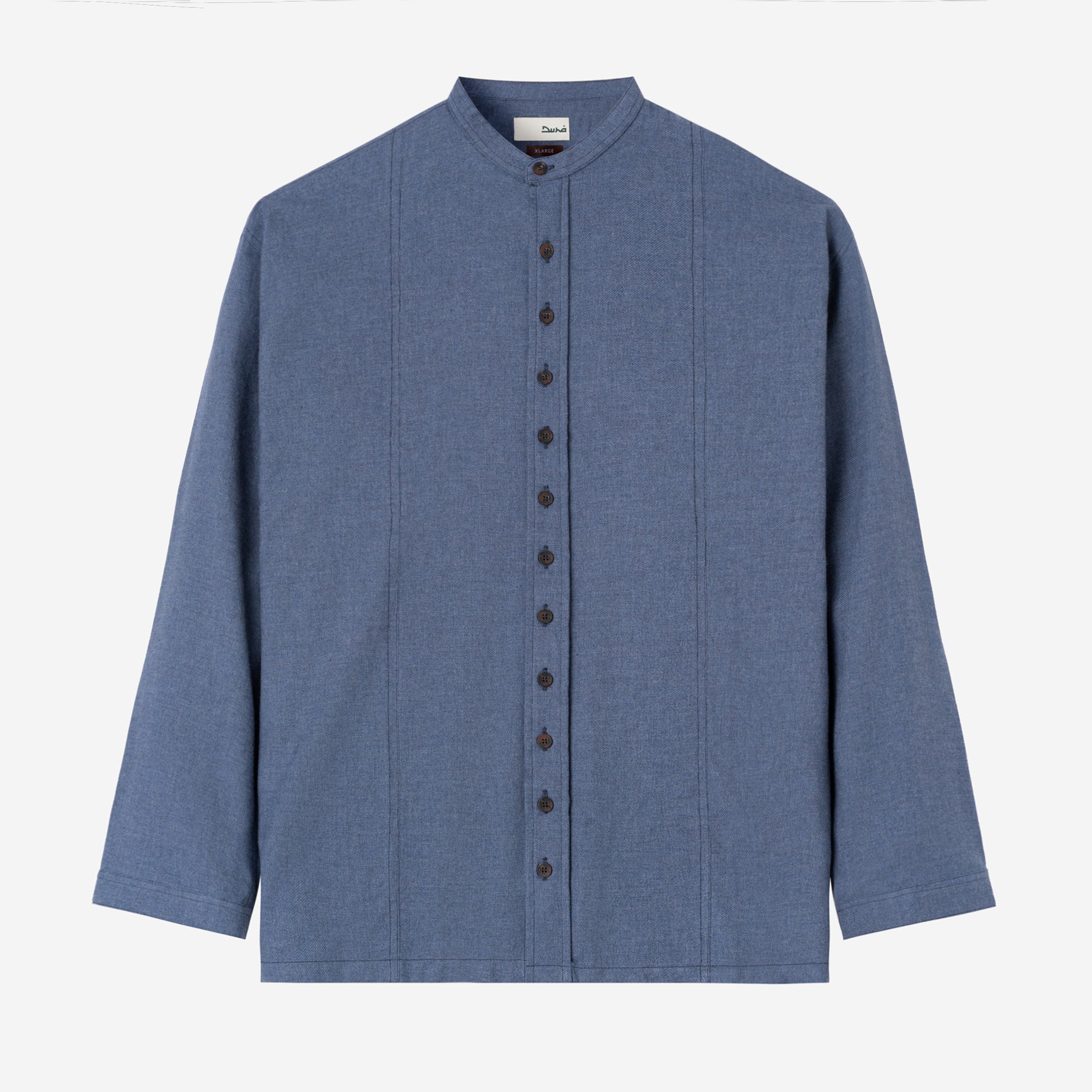FACTORY SALE - Nadeer Shirt Long Sleeve - Grey Blue