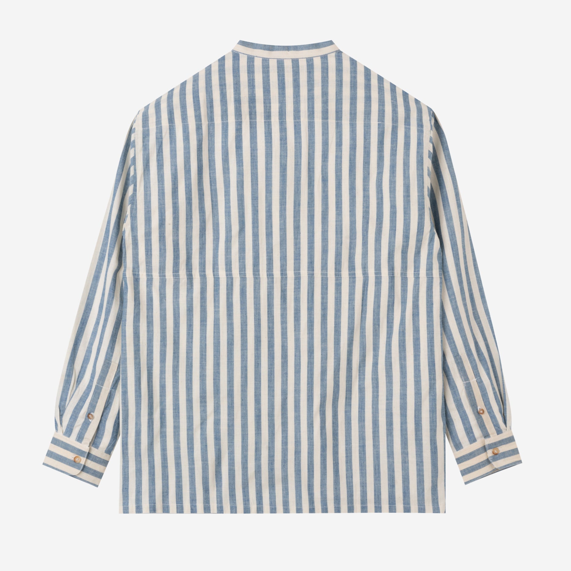 Baraa Shirt Long Sleeve - Blue White Stripes