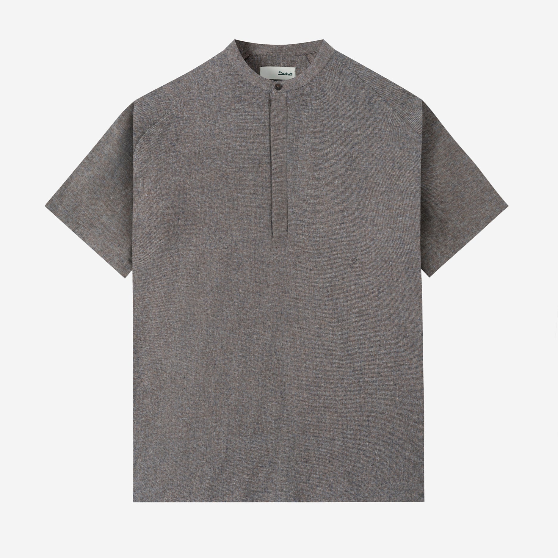 Iyaad Pull-Over Shirt Short Sleeve - Dark Brown