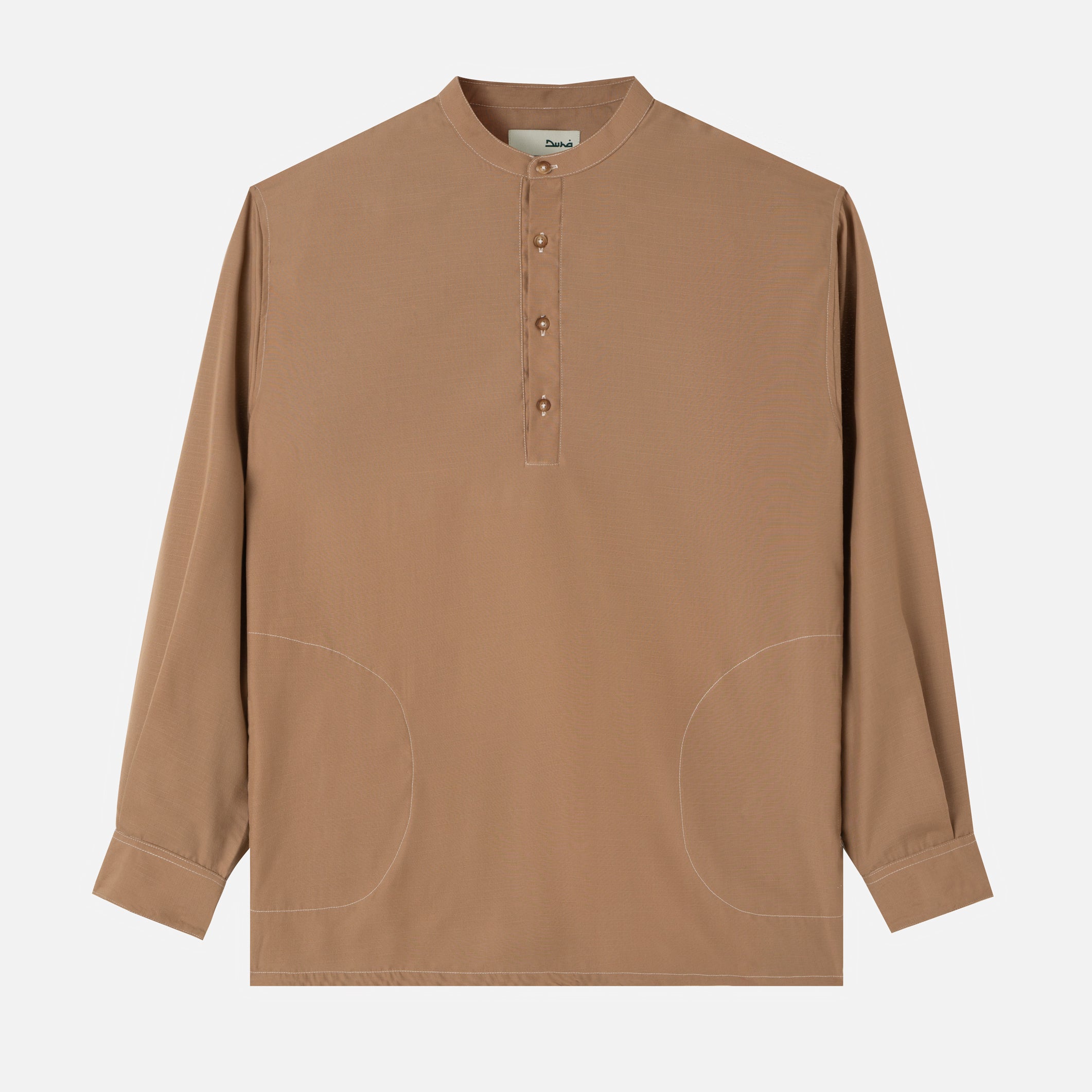 Zahr Shirt Long Sleeve - Light Brown