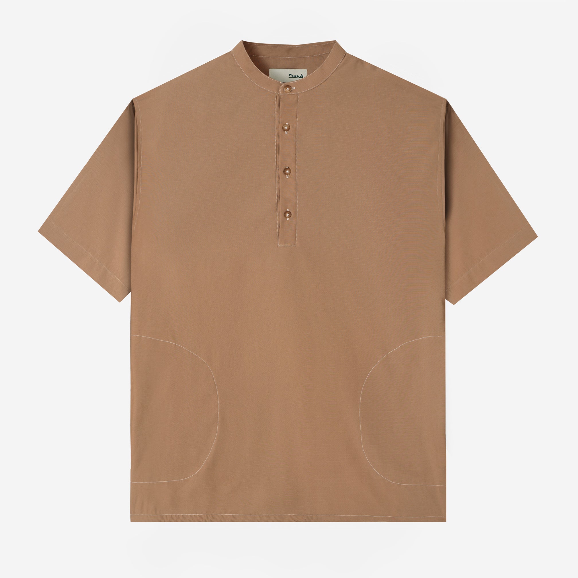 Zahr Shirt Short Sleeve - Light Brown