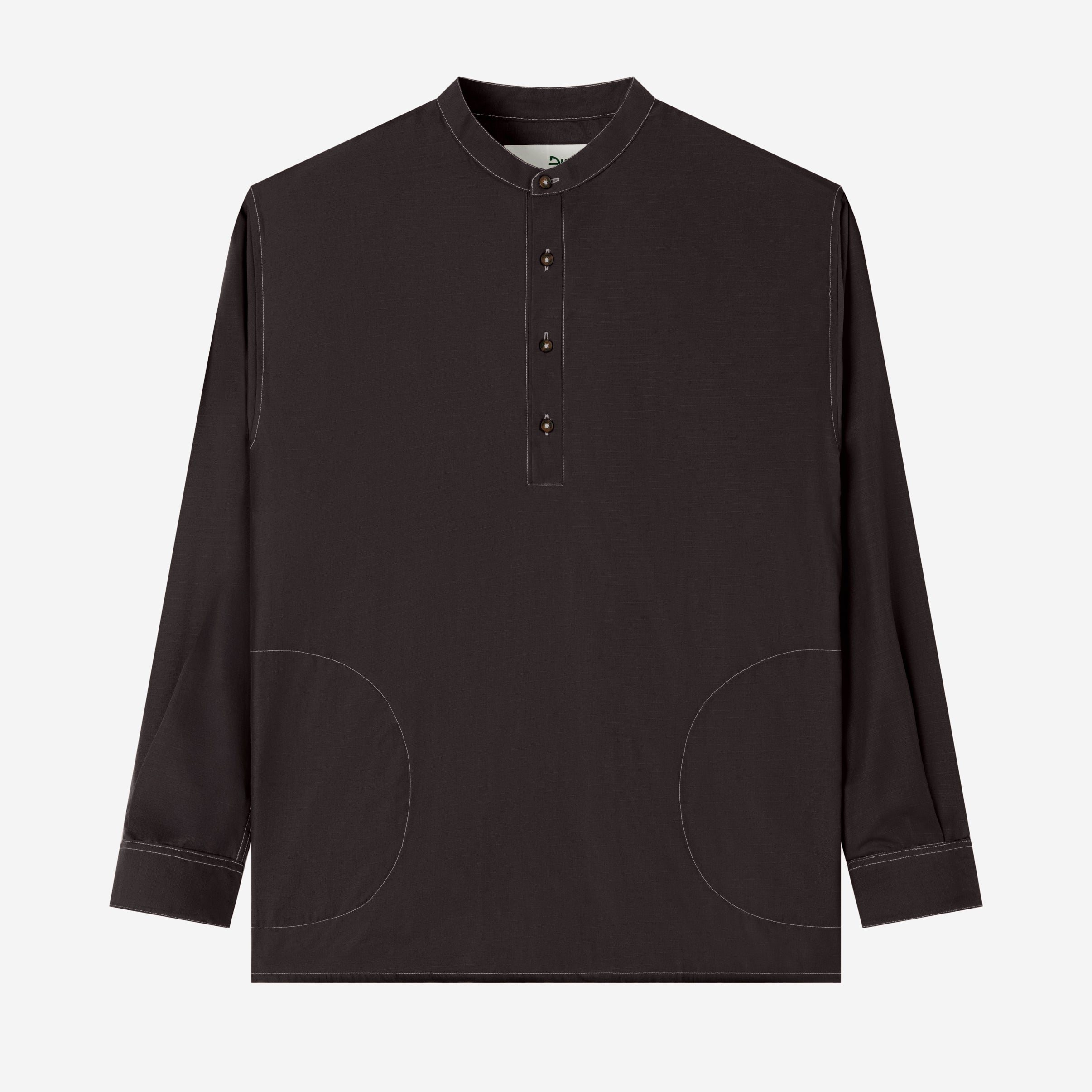 Zahr Shirt Long Sleeve - Charcoal