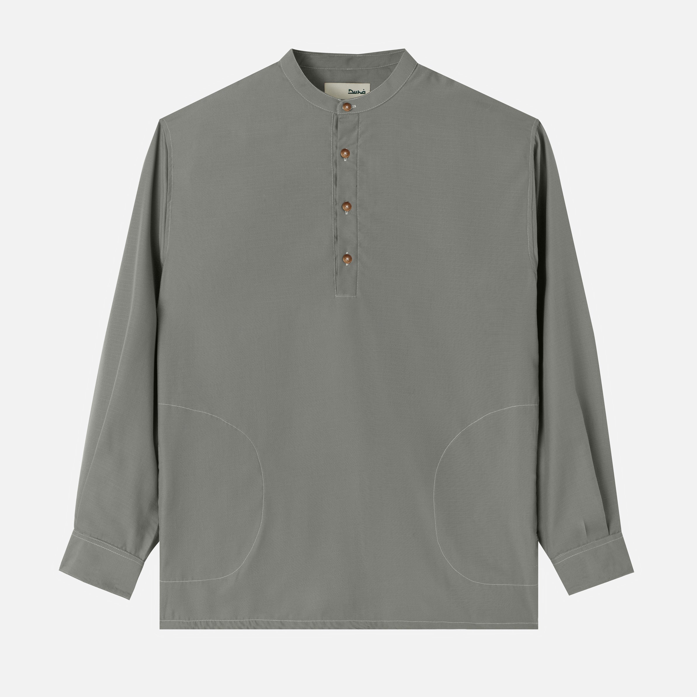 Zahr Shirt Long Sleeve - Cold Grey