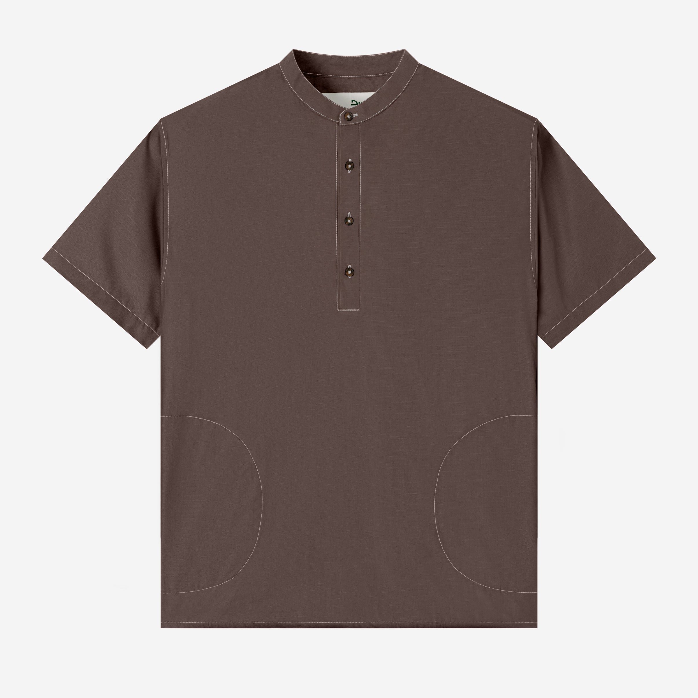 Zahr Shirt Short Sleeve - Warm Grey