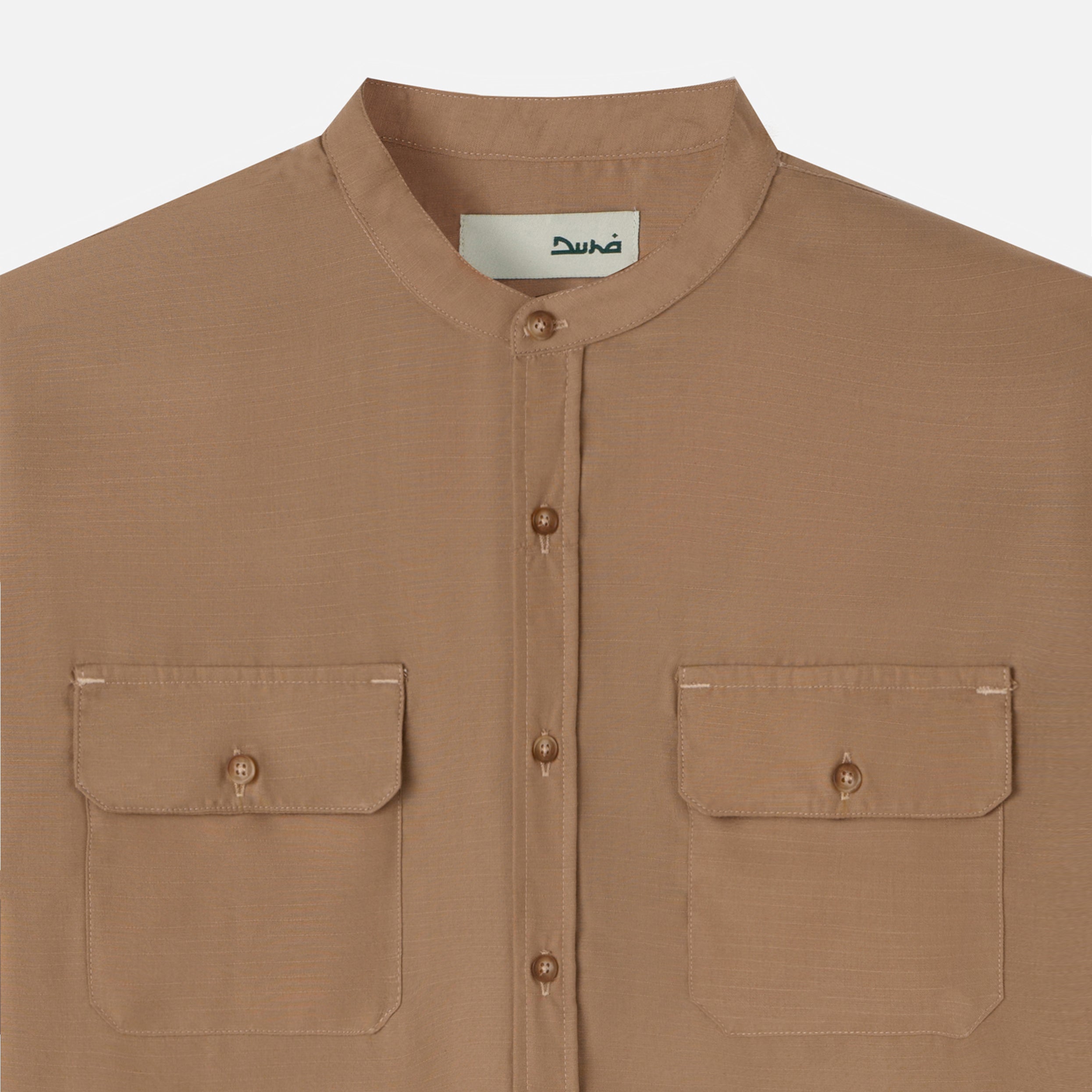 Numair Shirt Long Sleeve - Light Brown