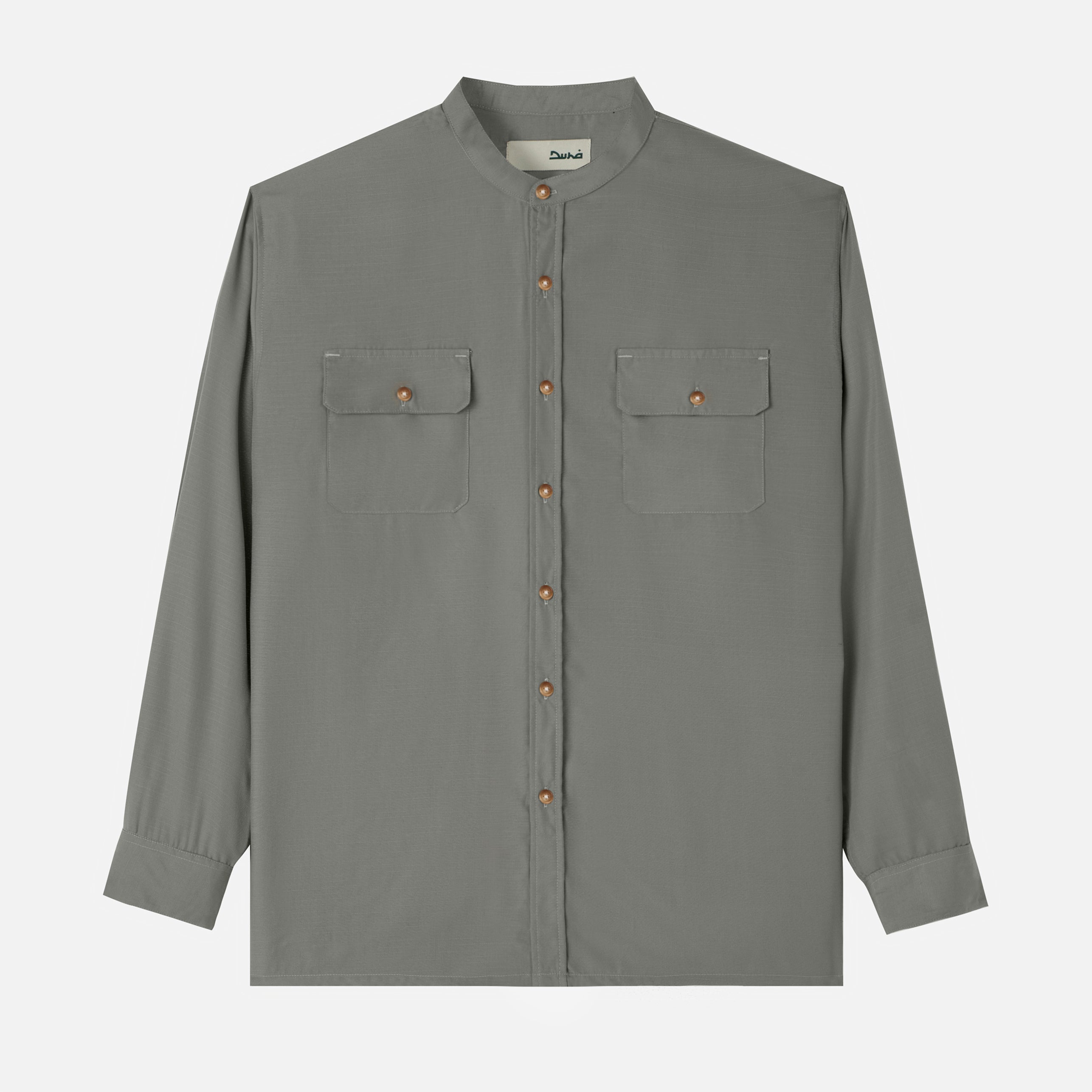 Numair Shirt Long Sleeve - Cold Grey