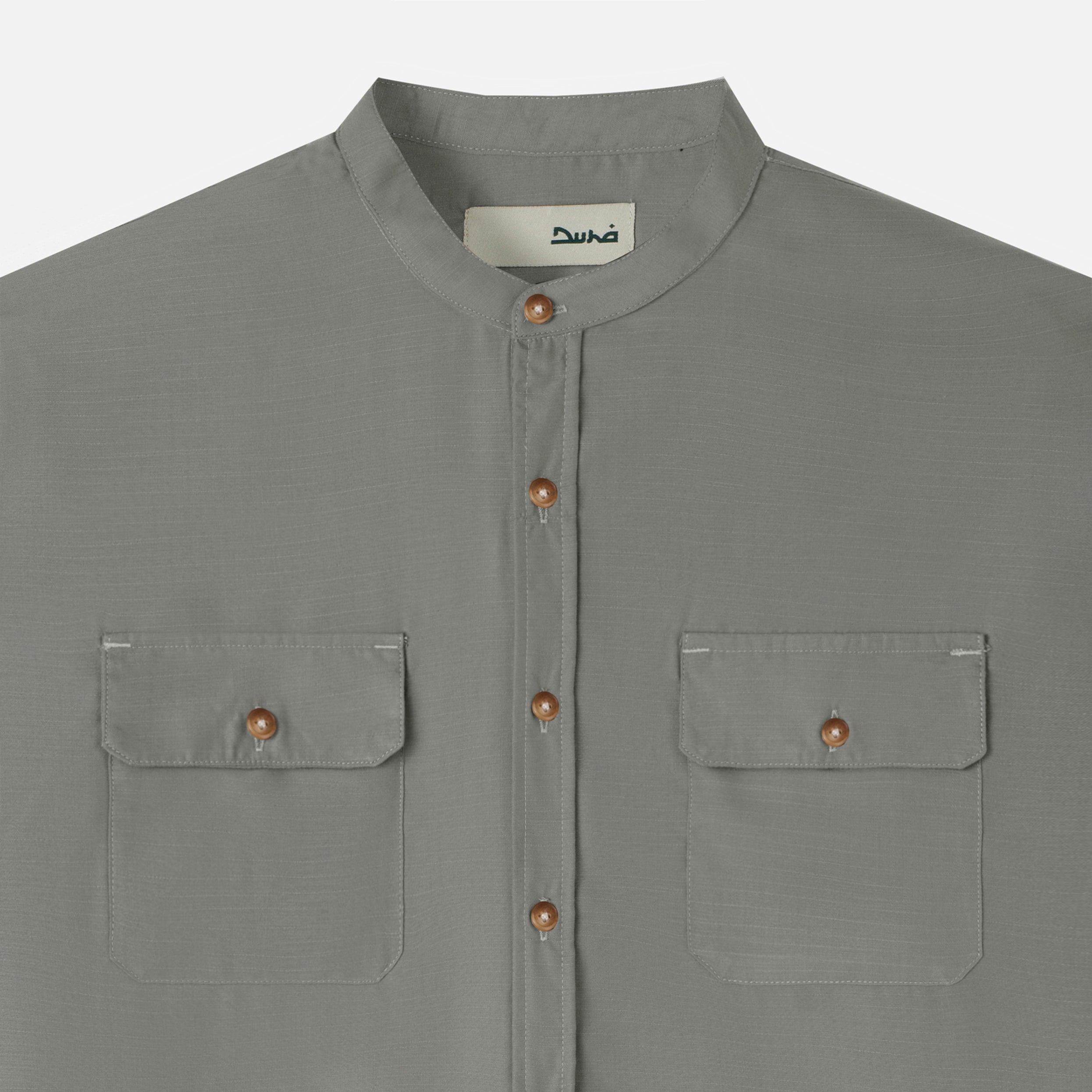 Numair Shirt Long Sleeve - Cold Grey