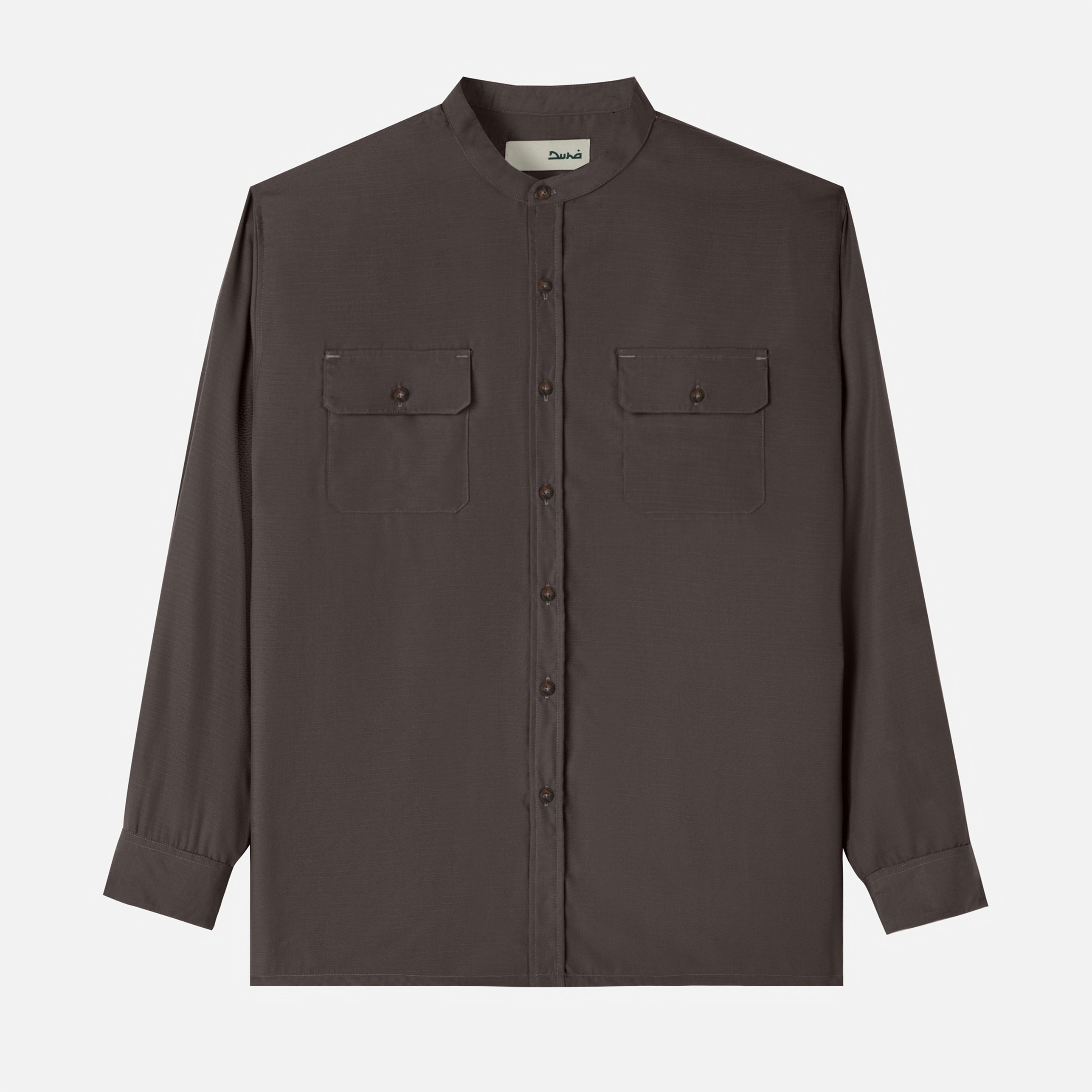 Numair Shirt Long Sleeve - Warm Grey