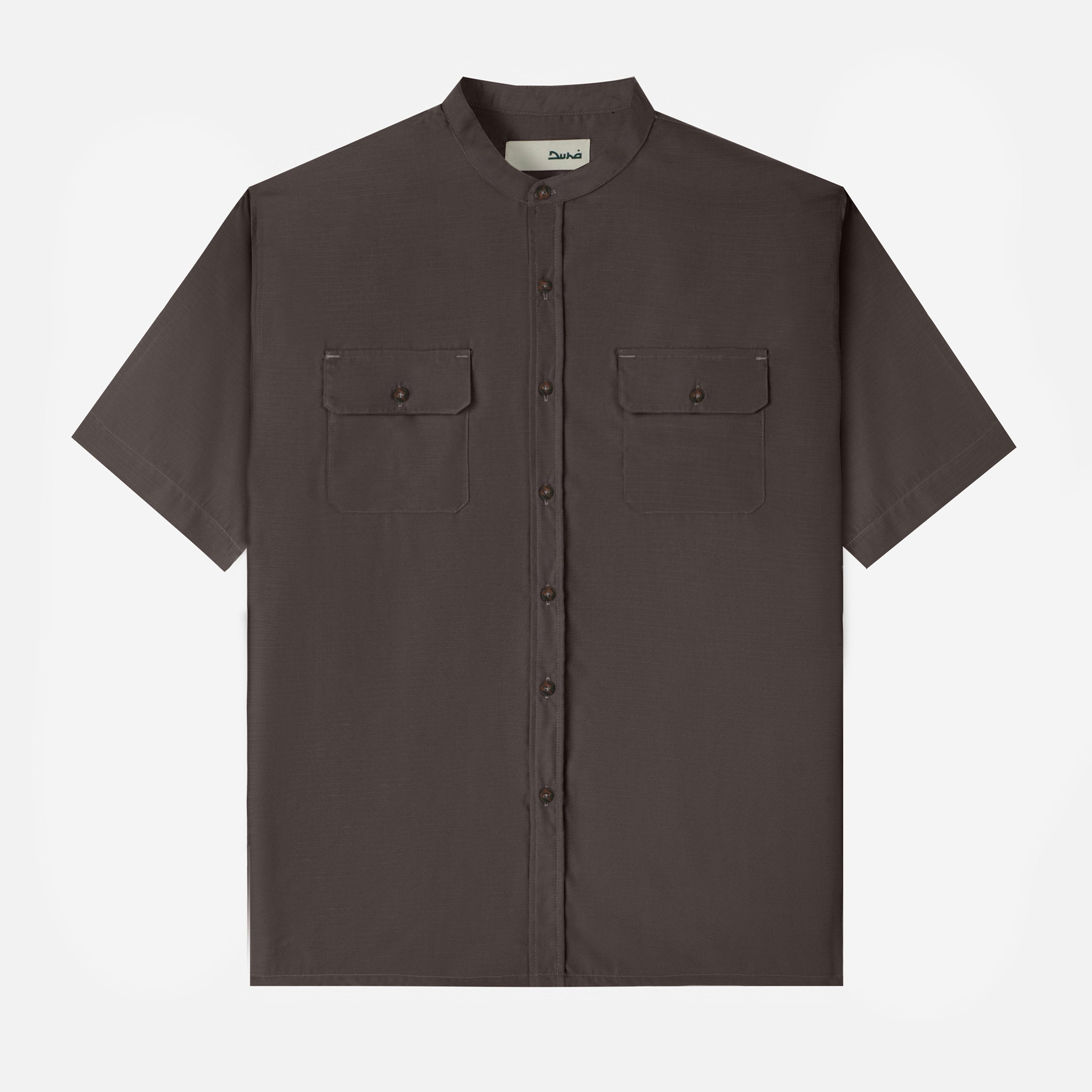 Numair Shirt Short Sleeve - Warm Grey