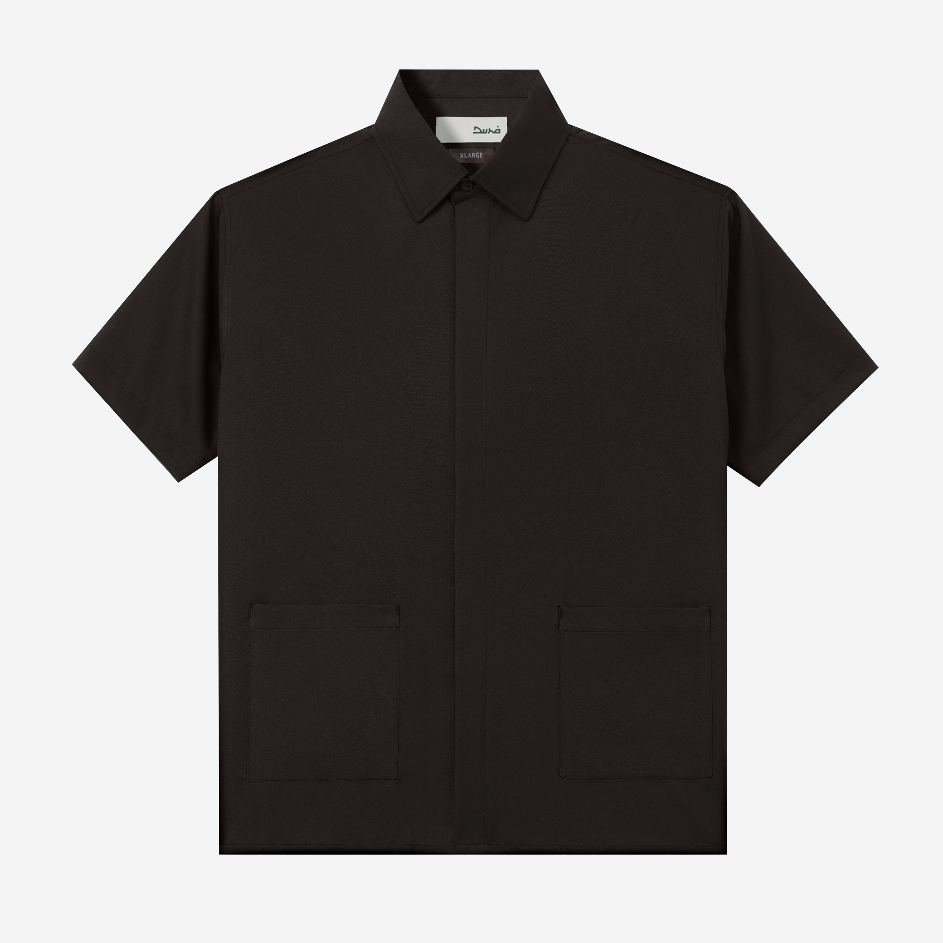 Hamz Shirt Short Sleeve - Dark Brown