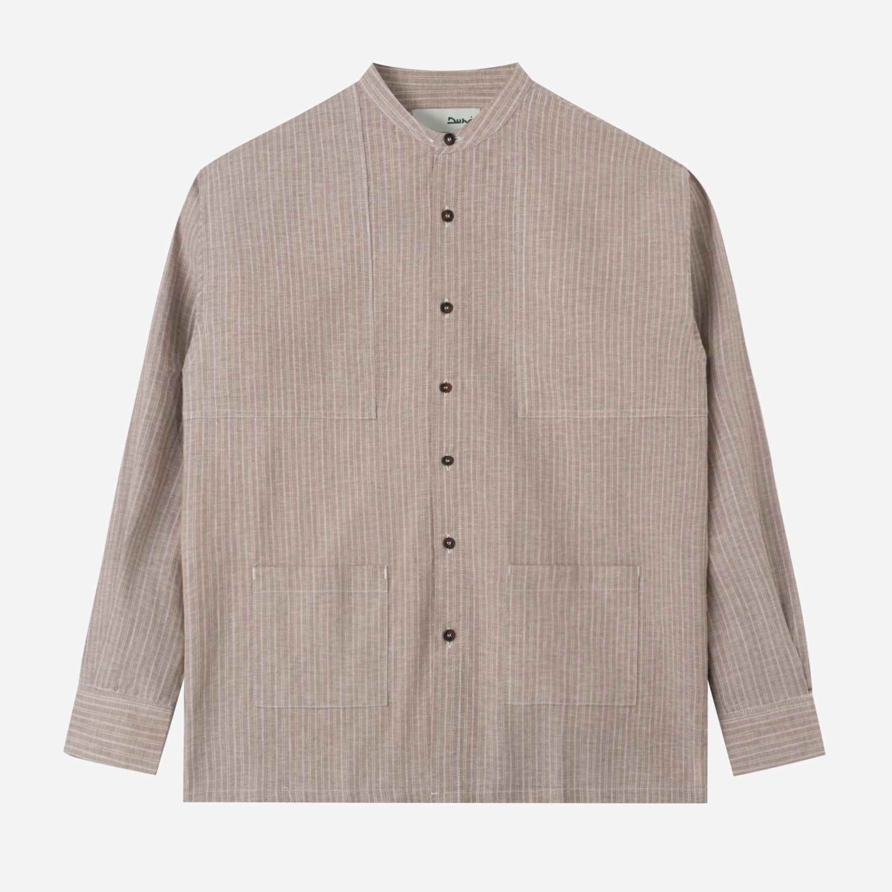 Baraa Shirt Long Sleeve - Brown Stripe