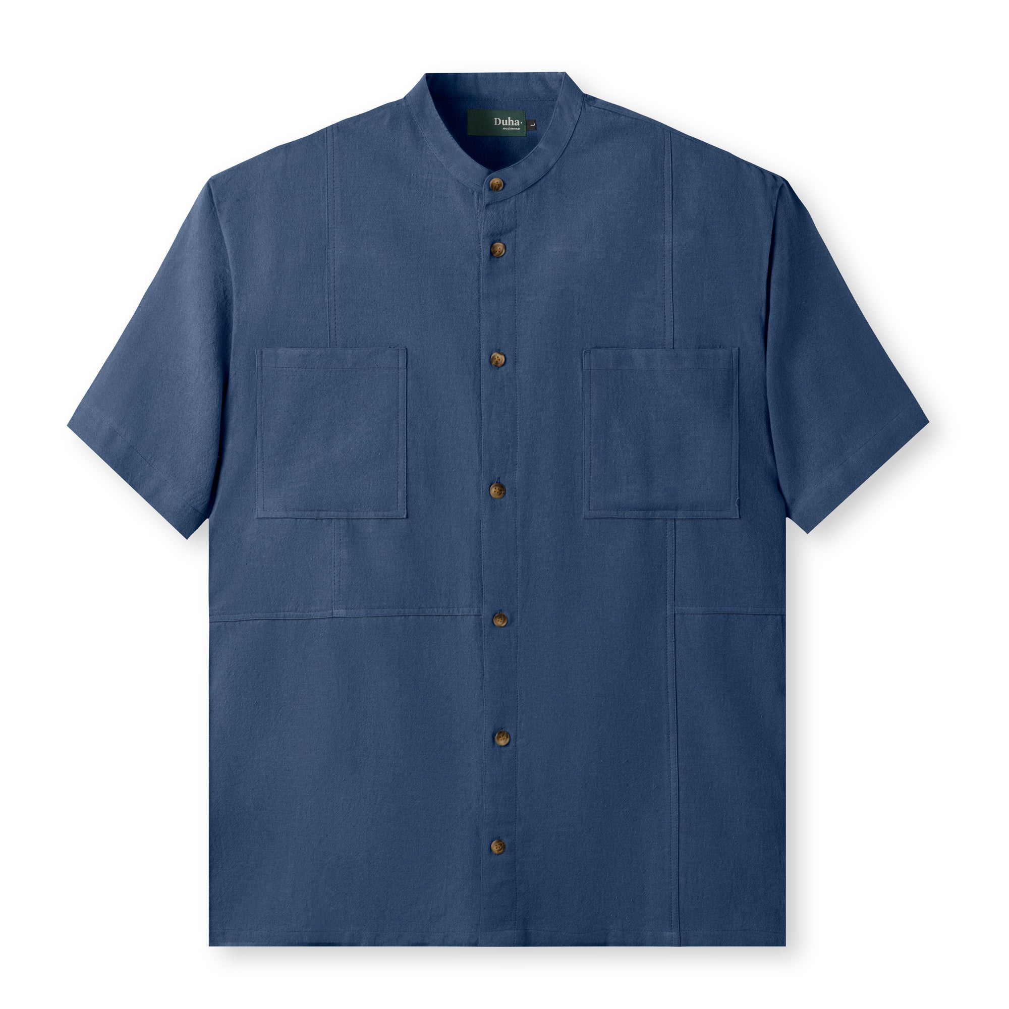 FACTORY SALE - Zahi Short Sleeve Shirt - Deep Blue